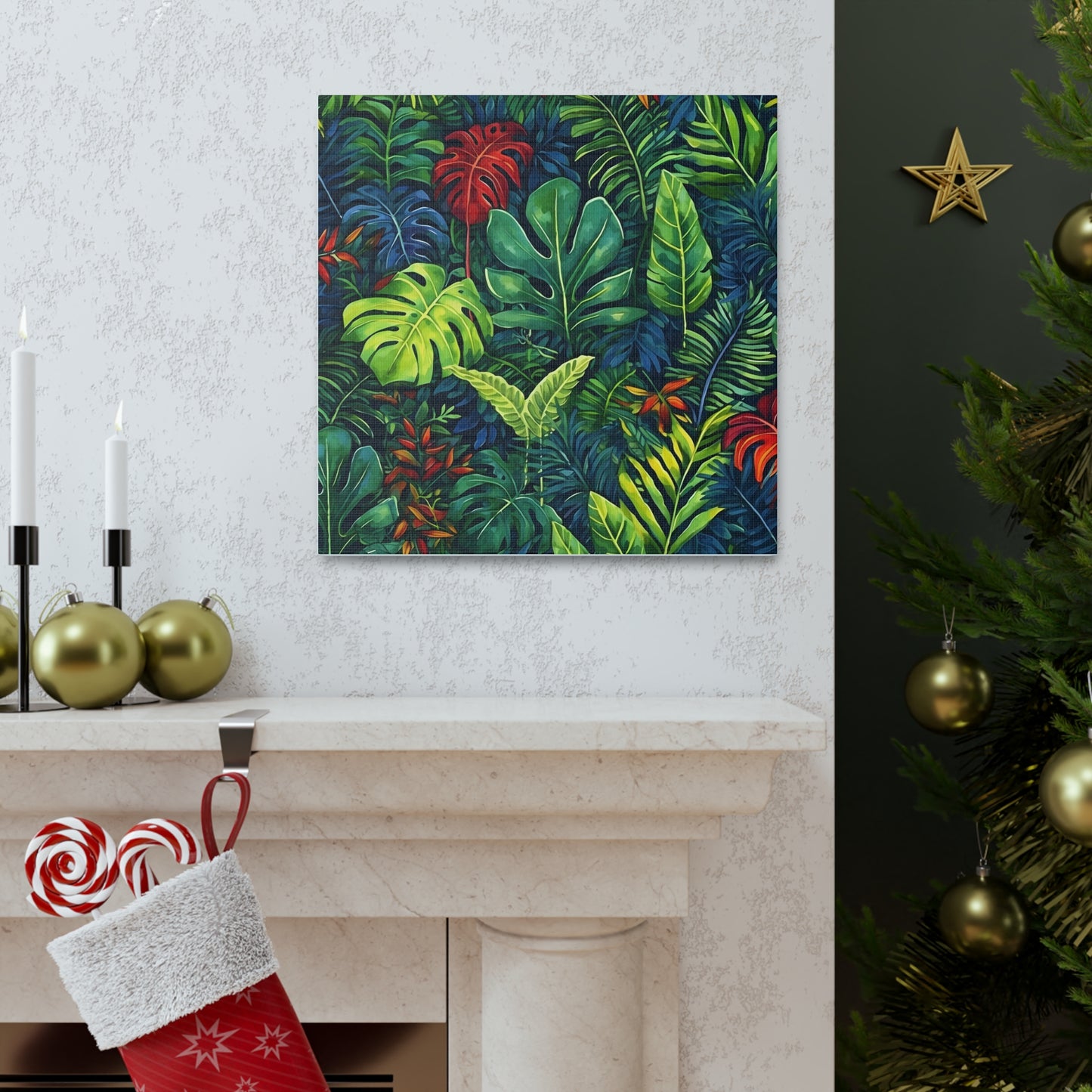 Tropical Leaves Jungle Foliage Fine Art Print Canvas Wall Art
