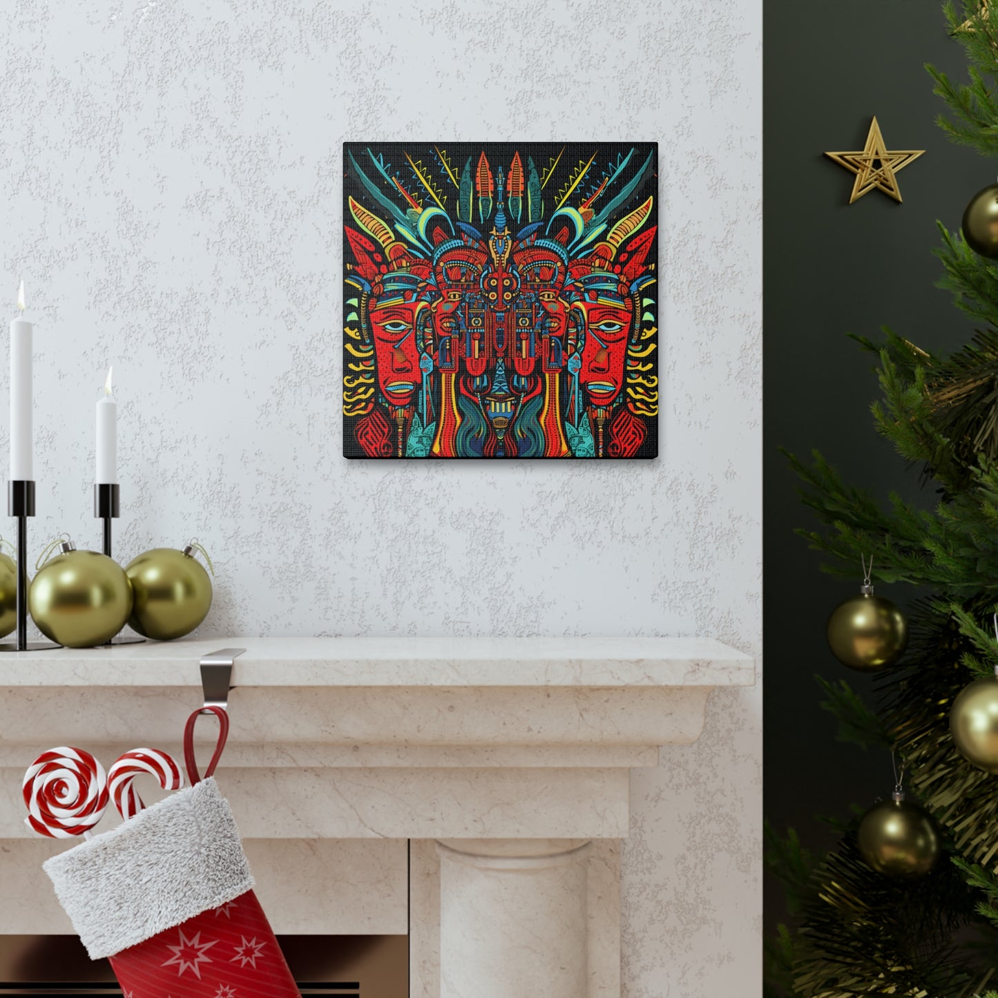 Trippy Devil Fine Art Print Canvas Wall Art