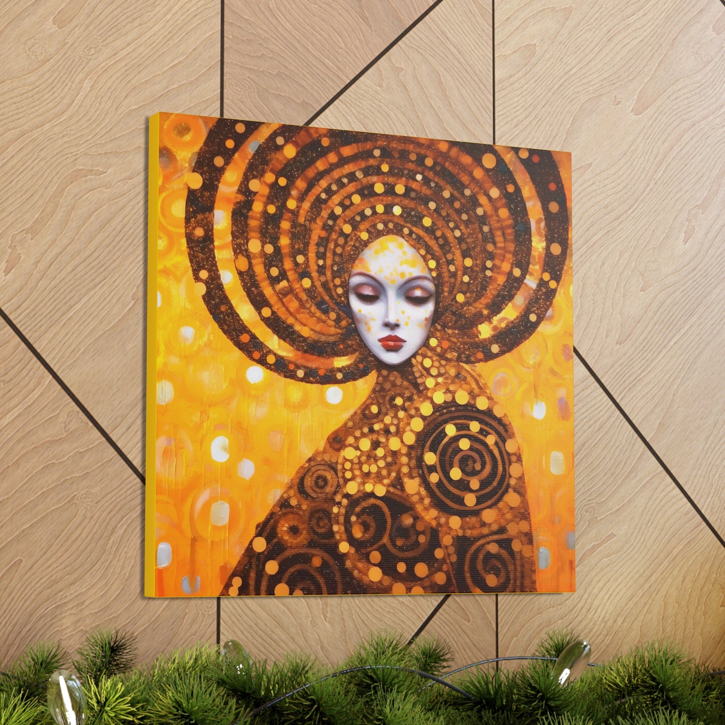 Gustav Klimt Fertility Goddess Headdress Fine Art Print Canvas Wall Art