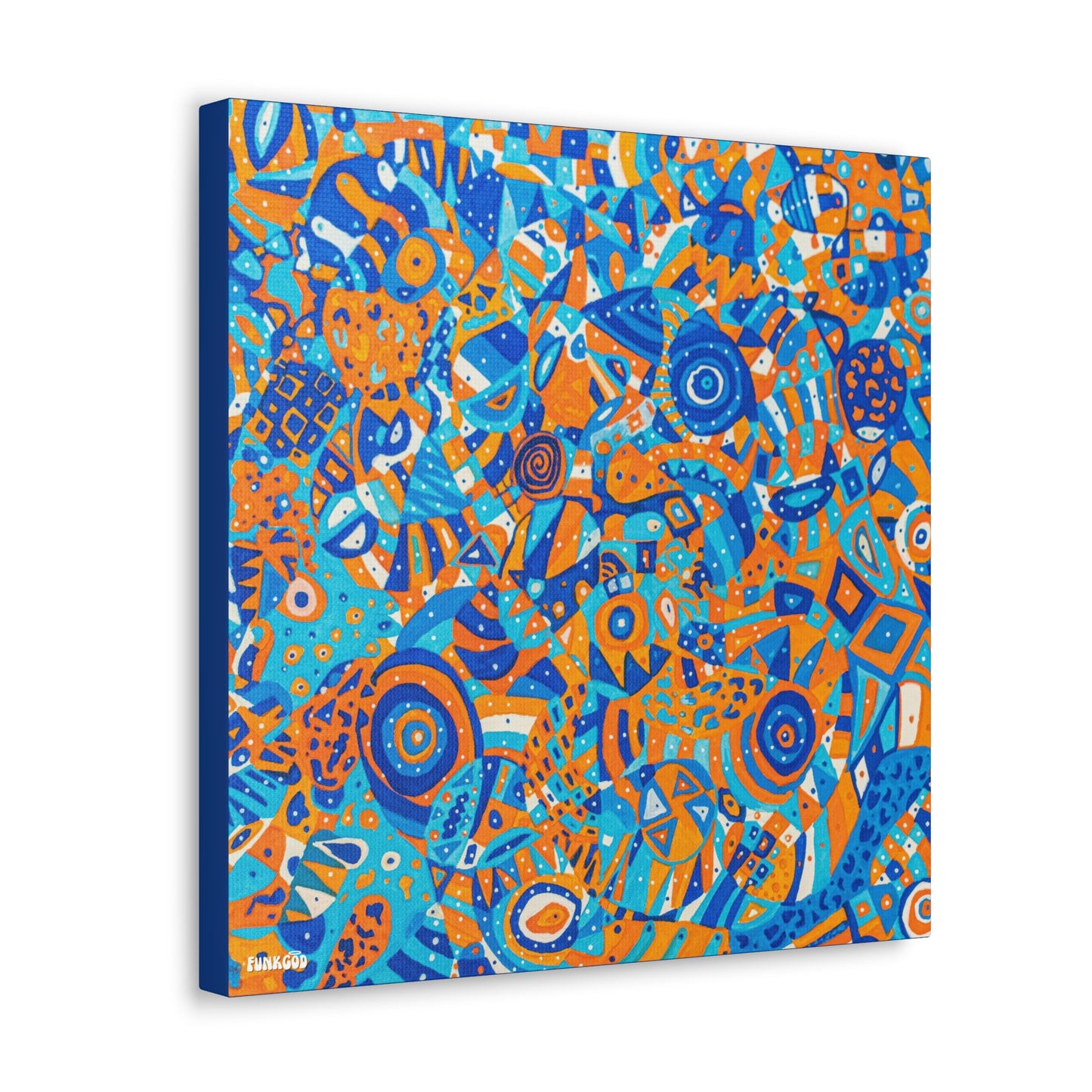 Orange and Blue "Milwaukee Soul" Canvas Wall Art