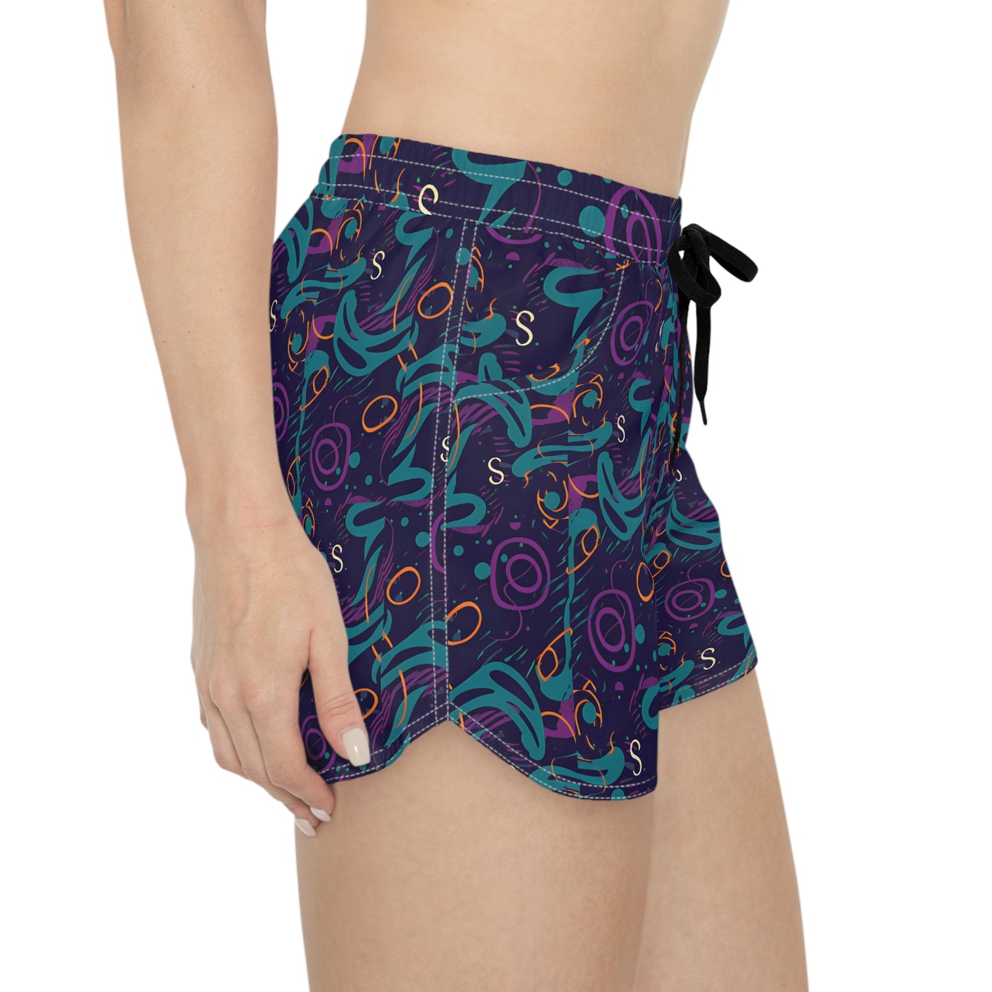 Under the Sea Blue, Purple, Orange Women's Casual Shorts