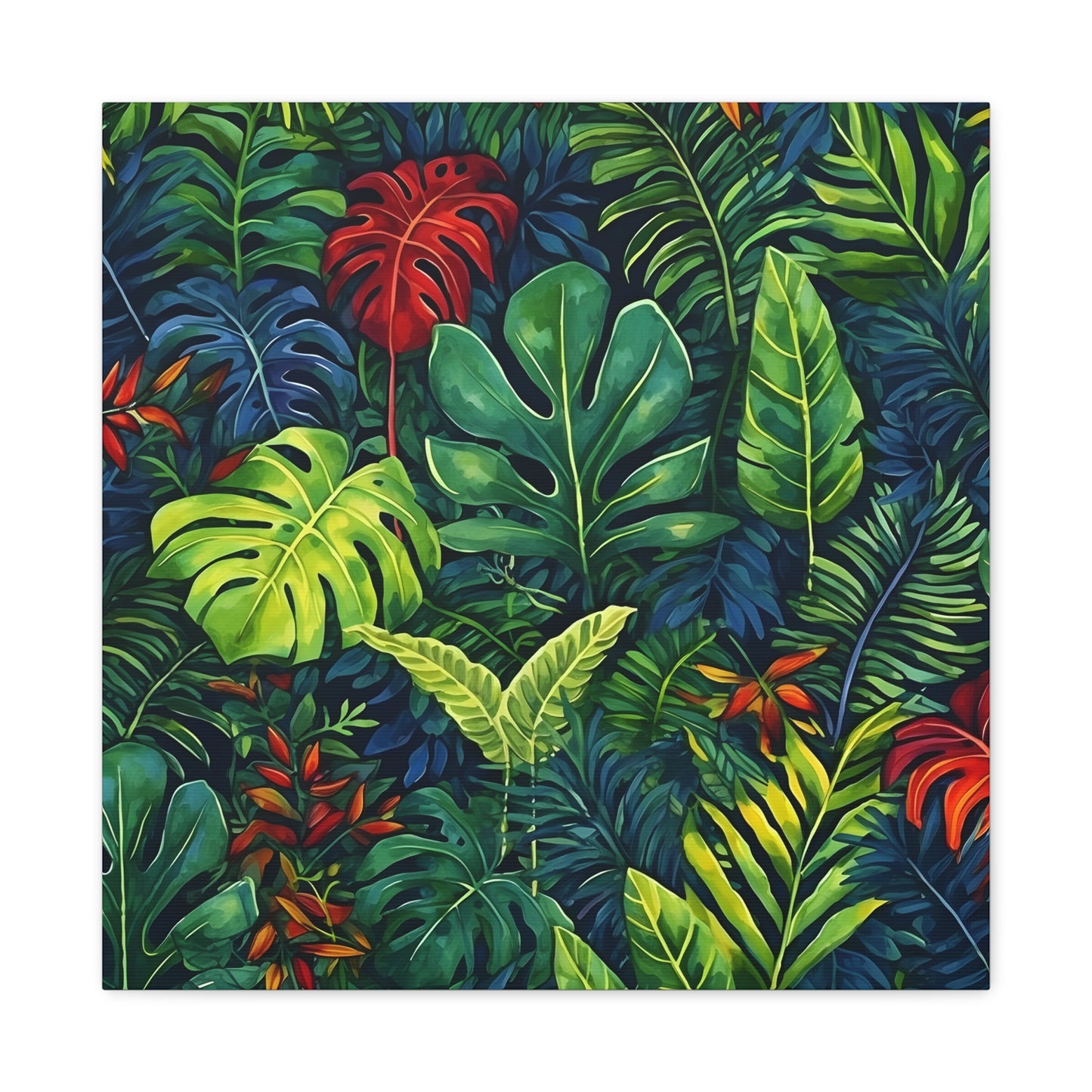 Tropical Leaves Jungle Foliage Fine Art Print Canvas Wall Art
