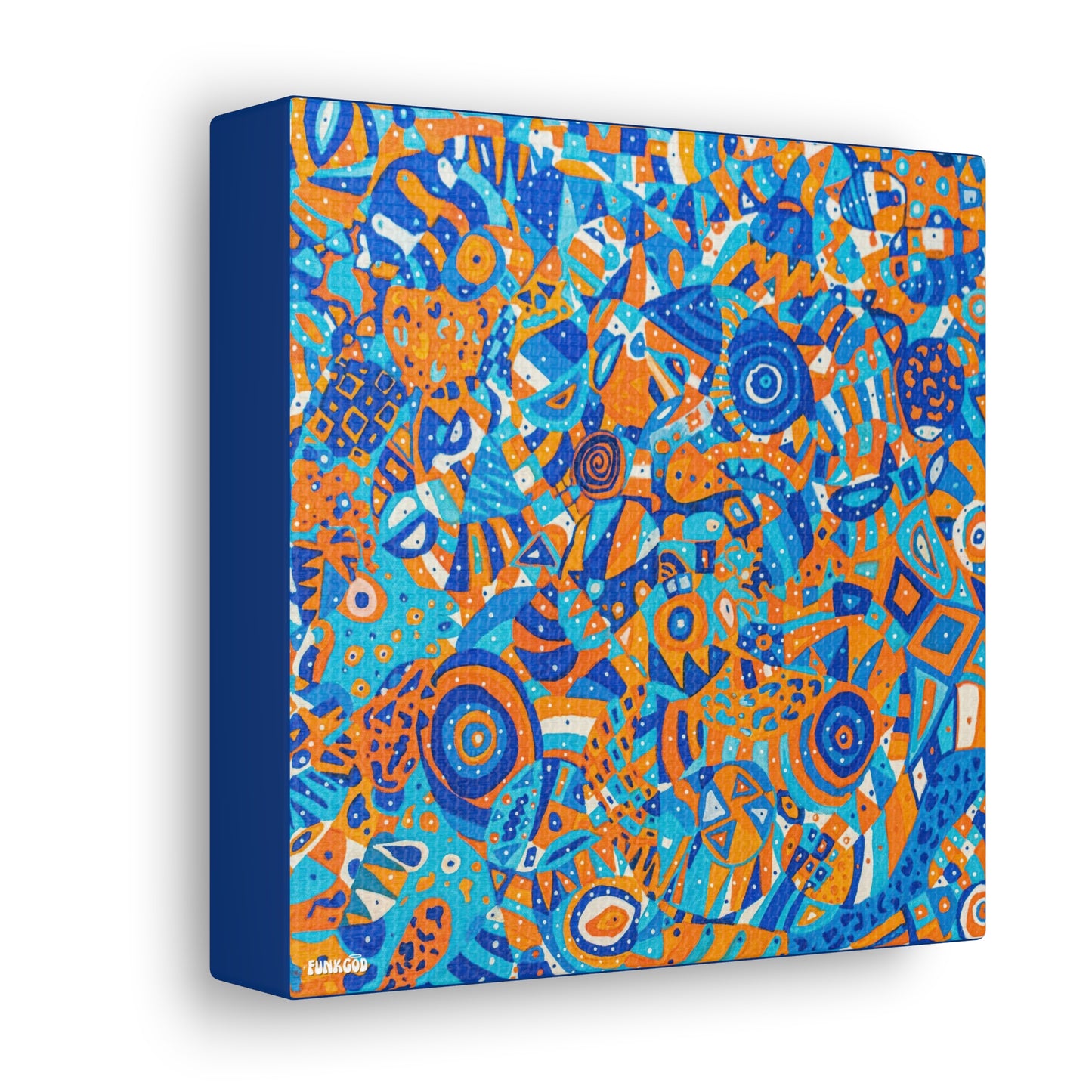 Orange and Blue "Milwaukee Soul" Canvas Wall Art