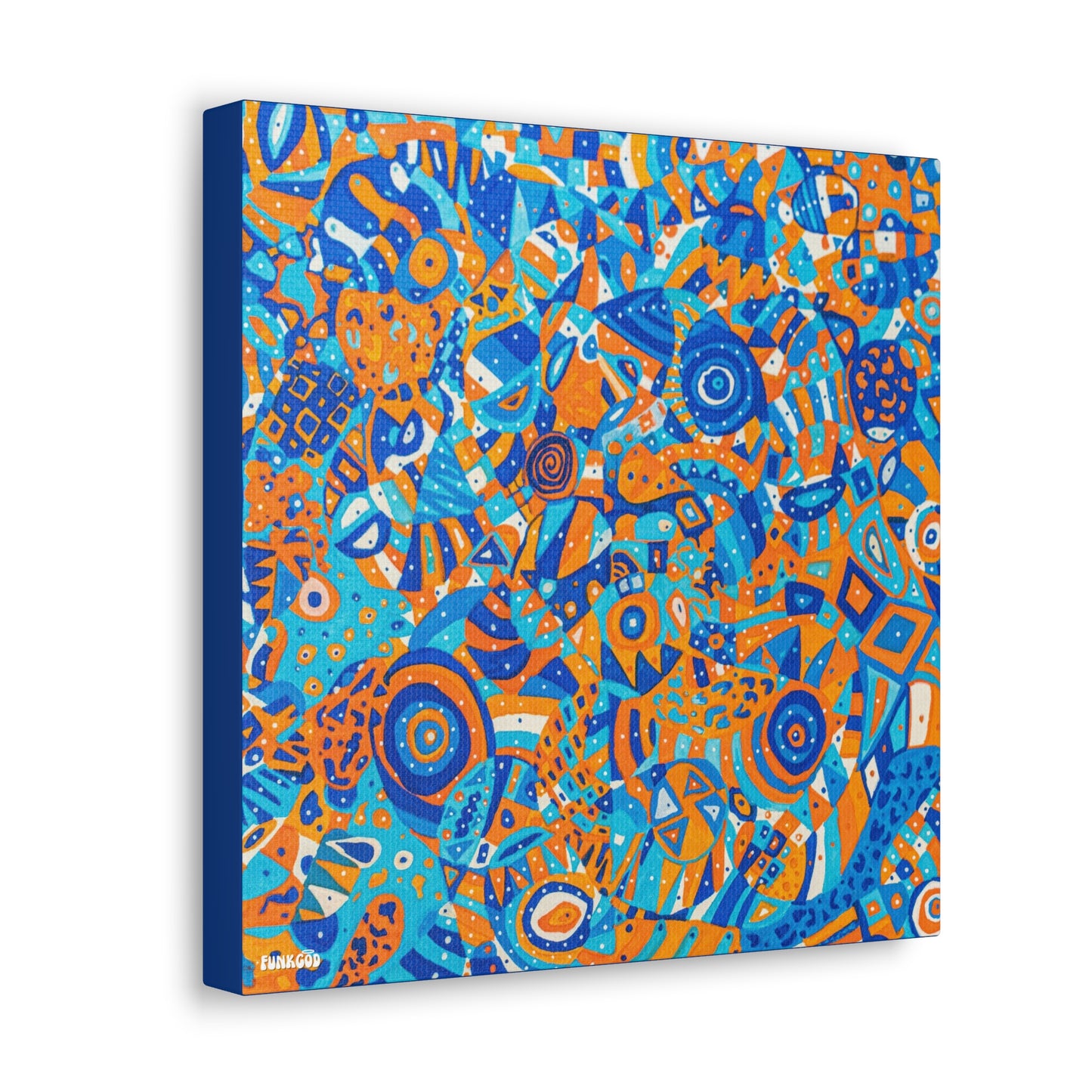 Orange and Blue "Milwaukee Soul" Canvas Wall Art