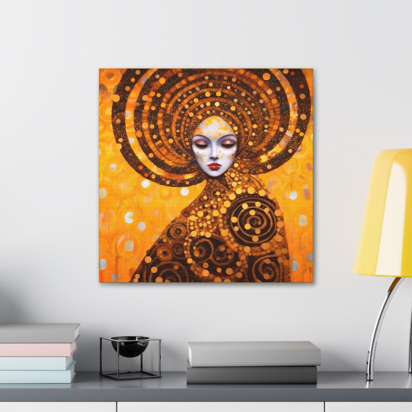 Gustav Klimt Fertility Goddess Headdress Fine Art Print Canvas Wall Art