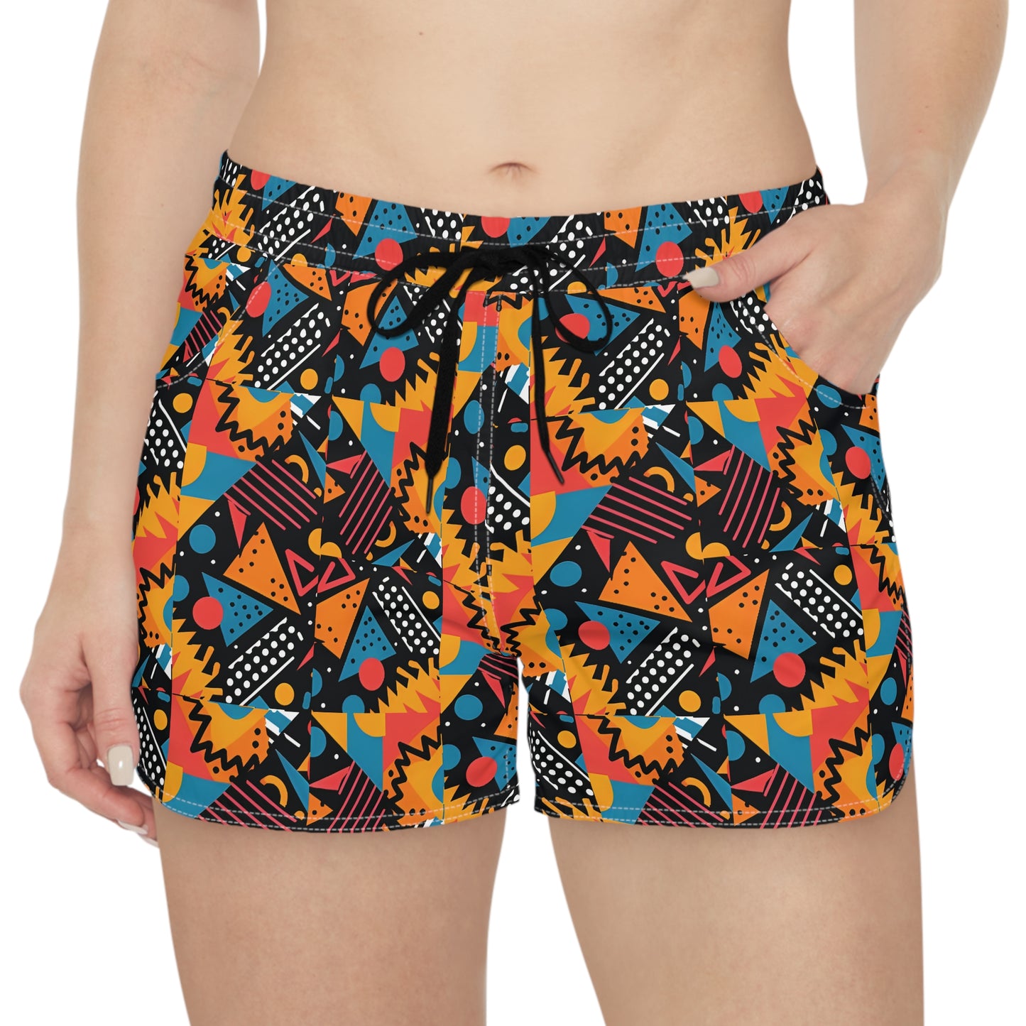 Tribal Primary Color Funky Women's Casual Shorts