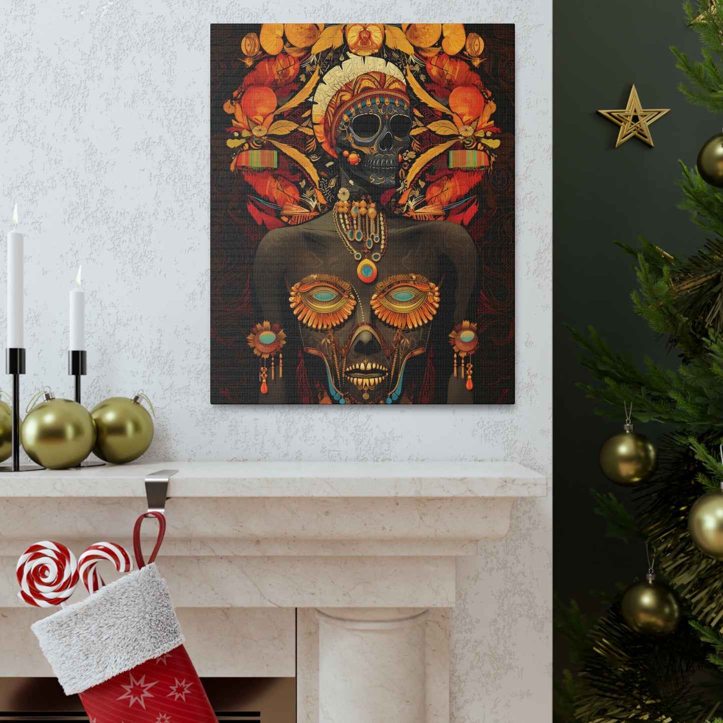 Voodoo Fertility Goddess Fine Art Print Canvas Wall Art