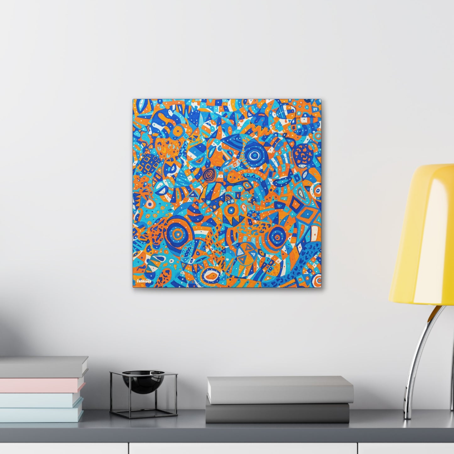 Orange and Blue "Milwaukee Soul" Canvas Wall Art
