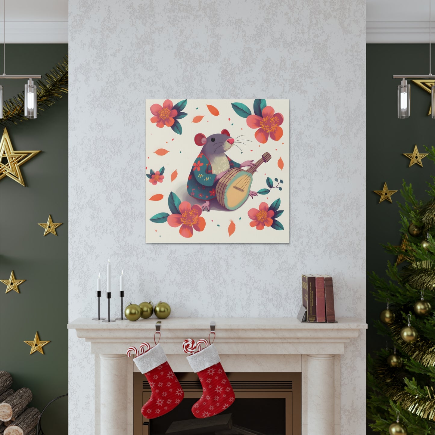 Bohemian Rat Fine Art Print Canvas Wall Art