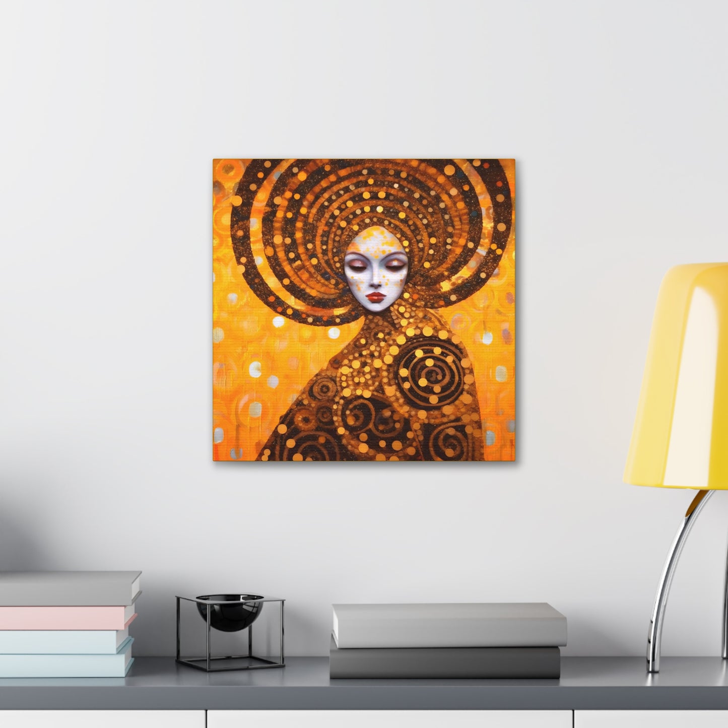 Gustav Klimt Fertility Goddess Headdress Fine Art Print Canvas Wall Art
