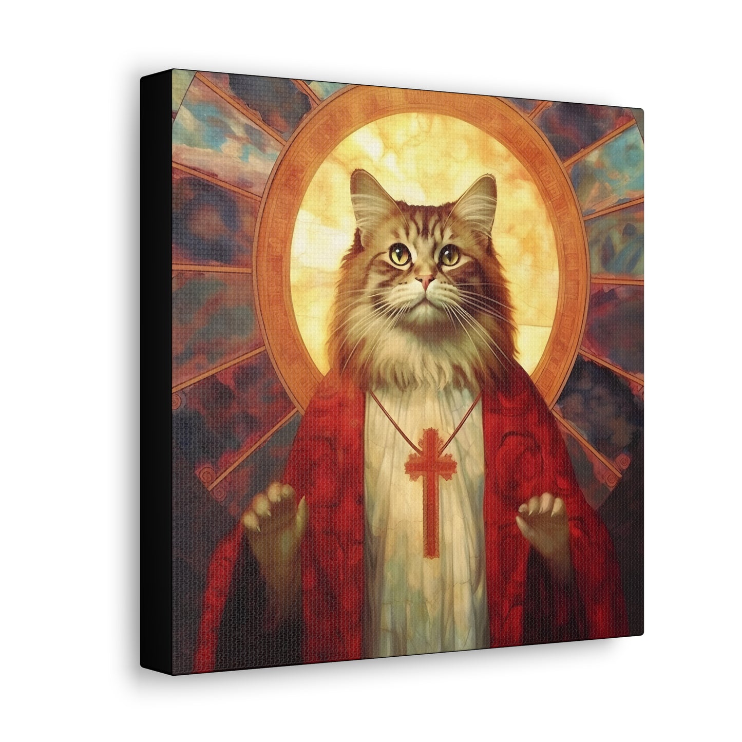 Jesus Cat Fine Art Print Canvas Wall Art