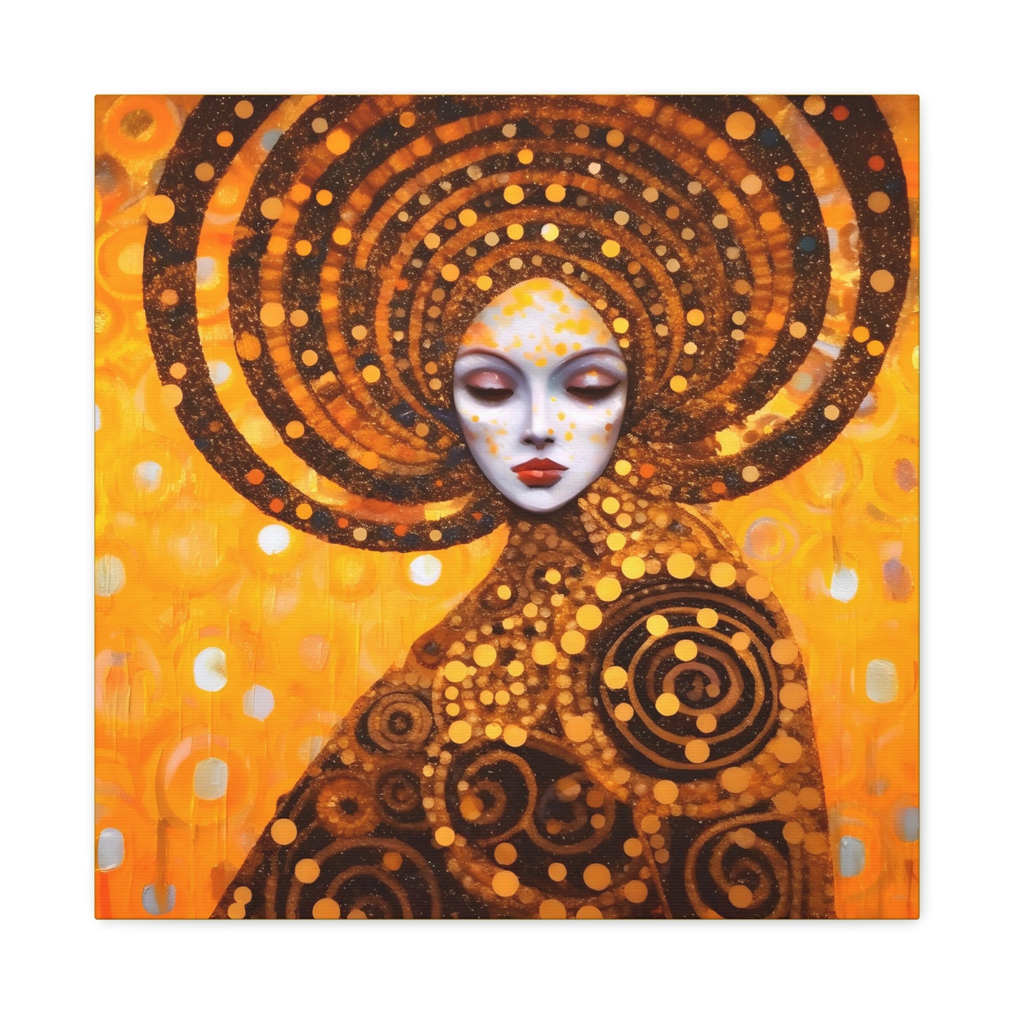 Gustav Klimt Fertility Goddess Headdress Fine Art Print Canvas Wall Art