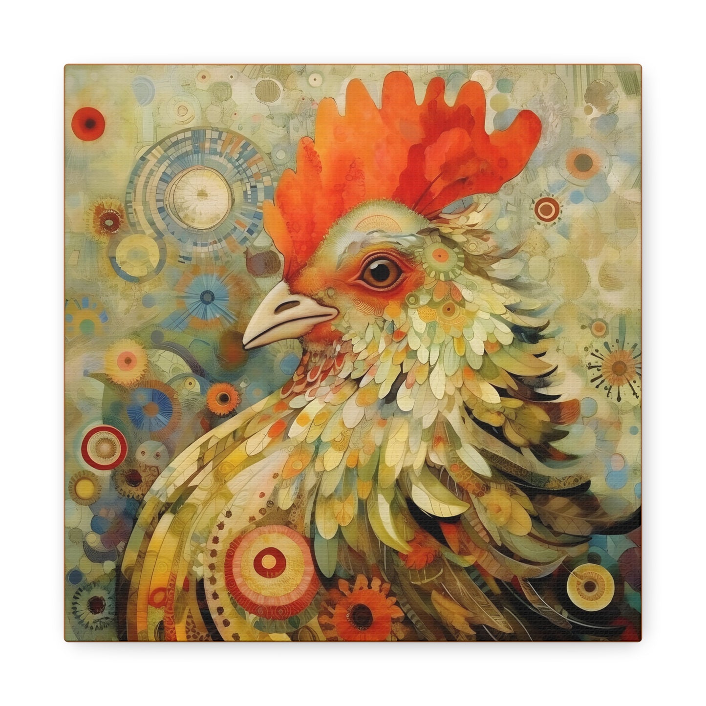 Rooster Guardian Fine Art Print Canvas Wall Art
