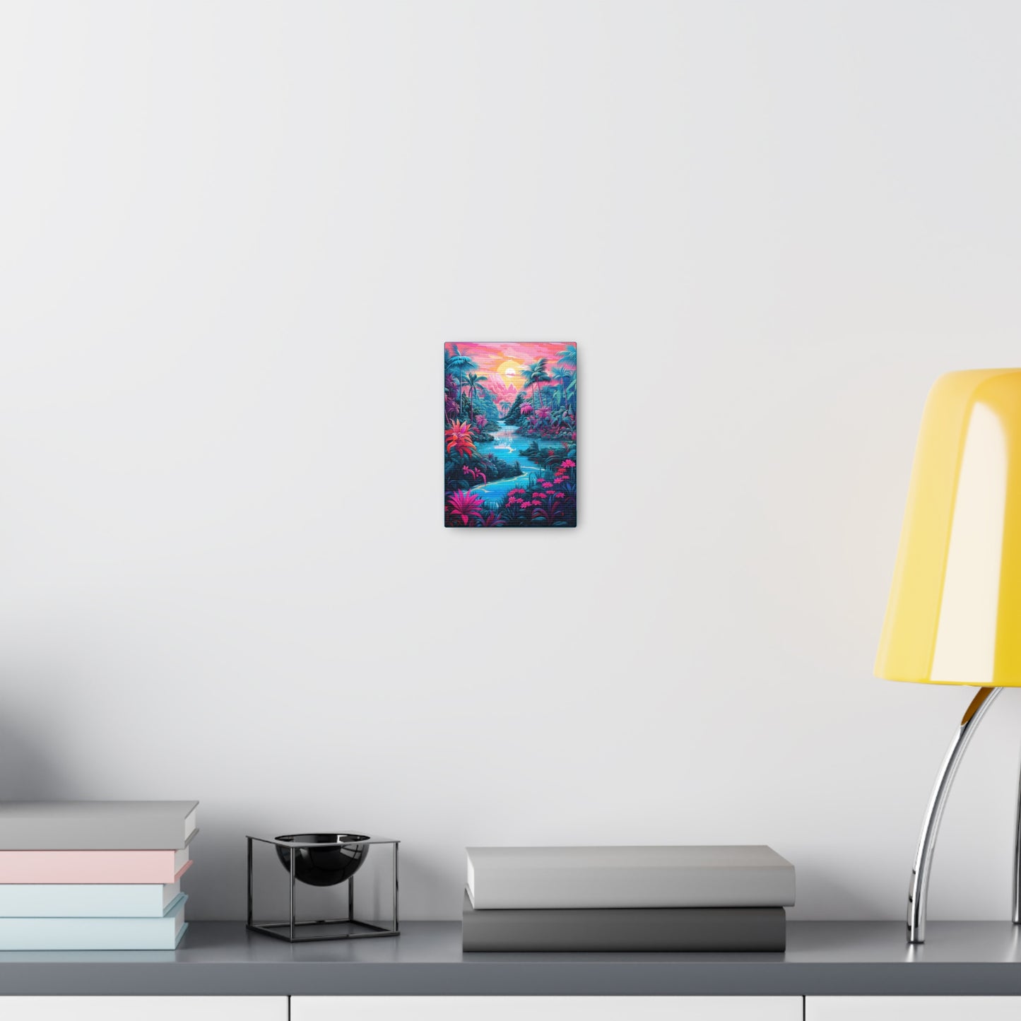 Psychedelic Tropical Jungle Colorful Fine Art Print Canvas Wall Art
