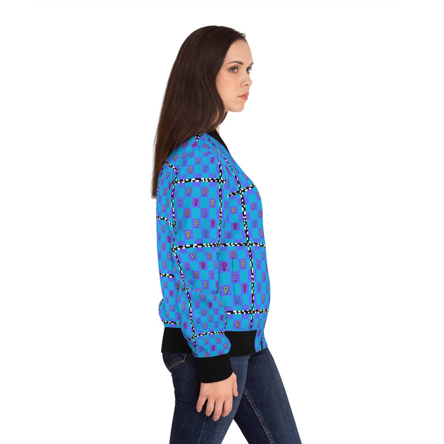 Retro 80s Pop Art Venus Symbol Women's Bomber Jacket