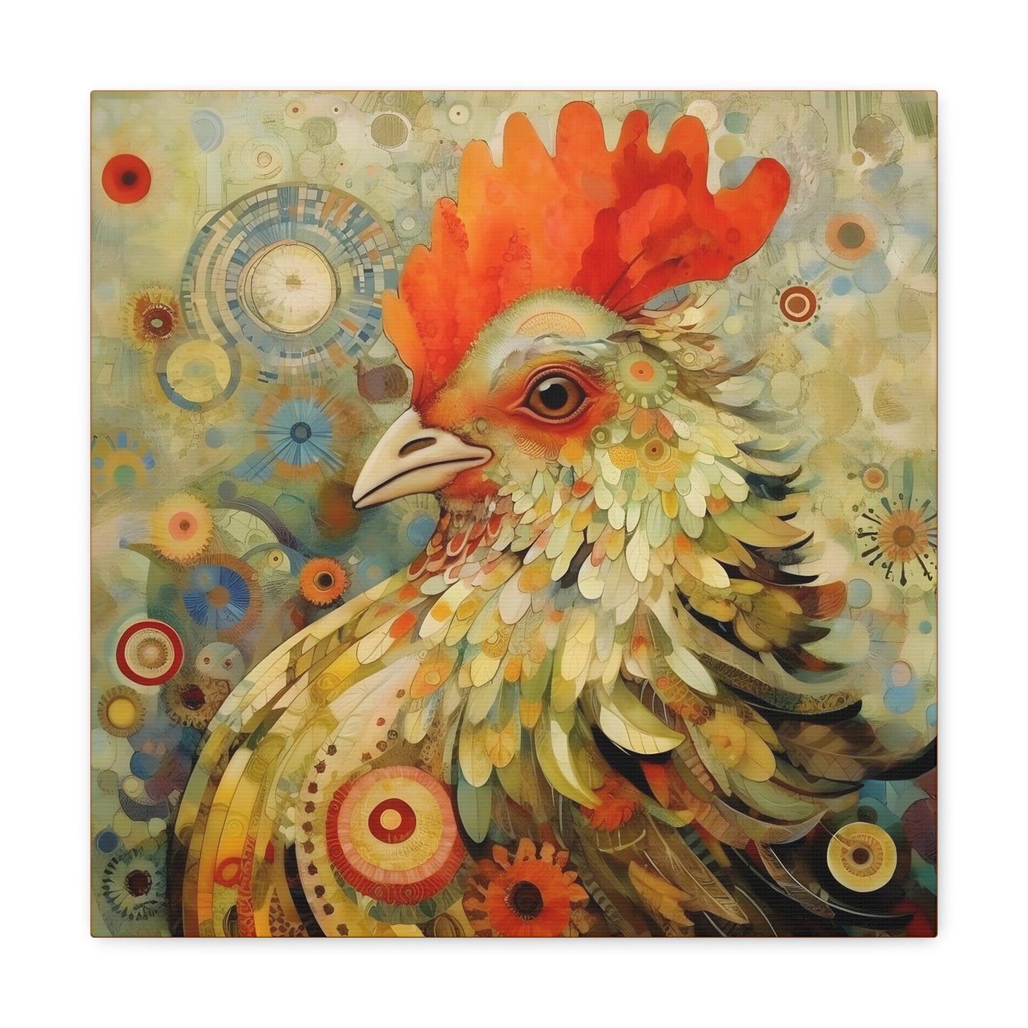 Rooster Guardian Fine Art Print Canvas Wall Art