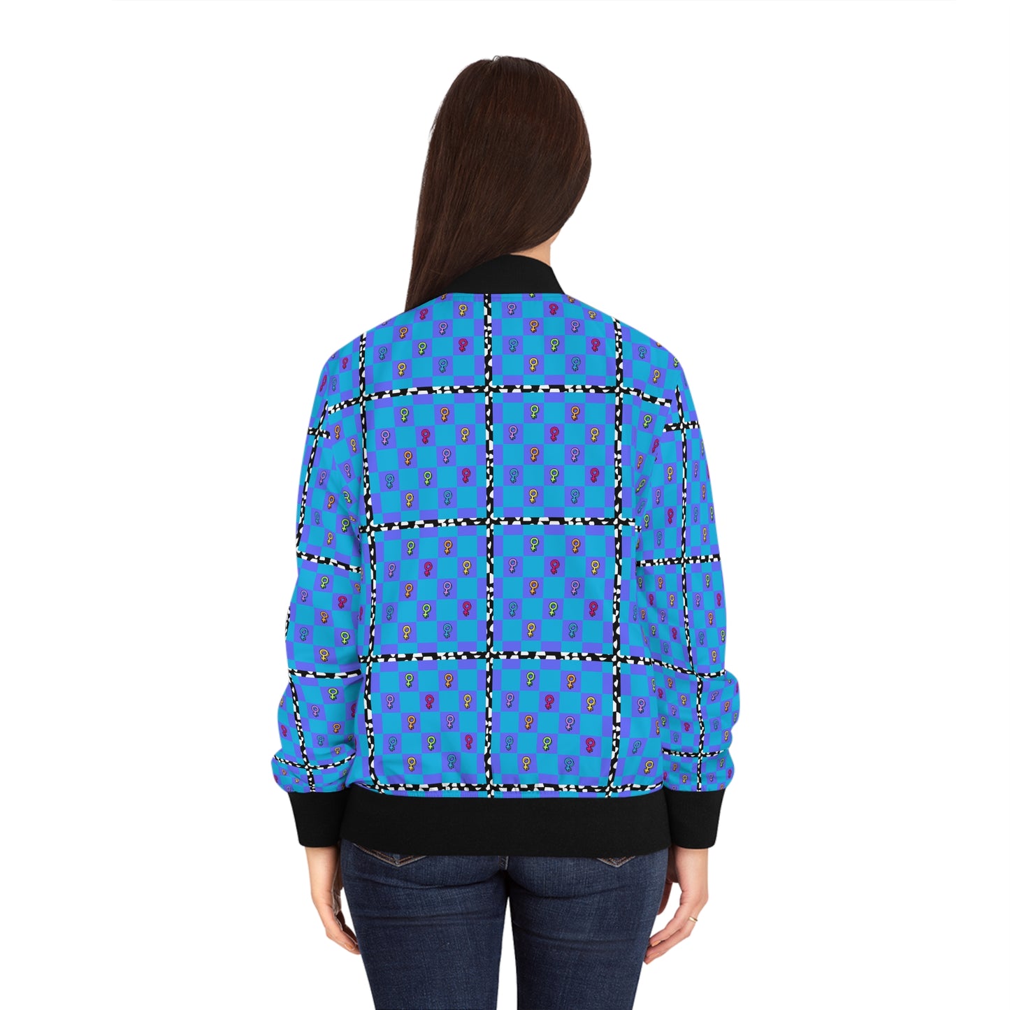 Retro 80s Pop Art Venus Symbol Women's Bomber Jacket