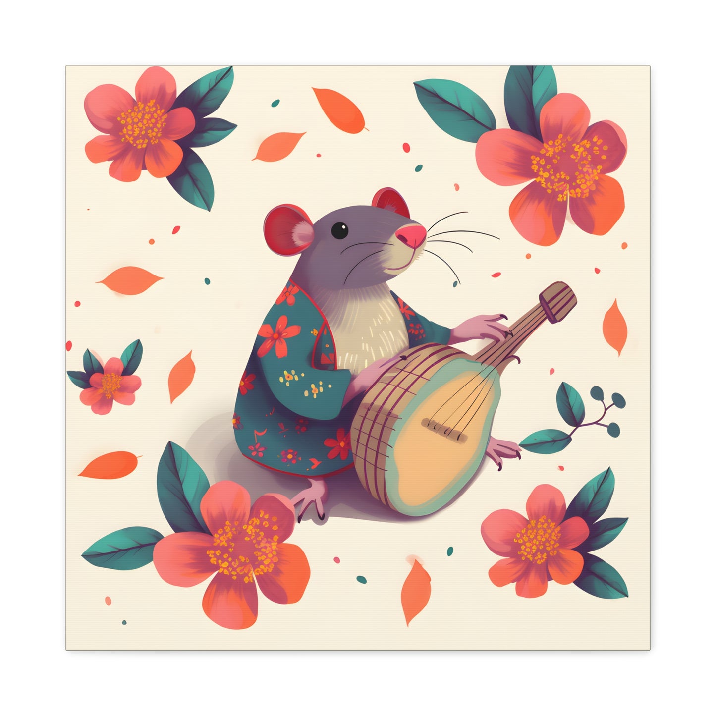Bohemian Rat Fine Art Print Canvas Wall Art
