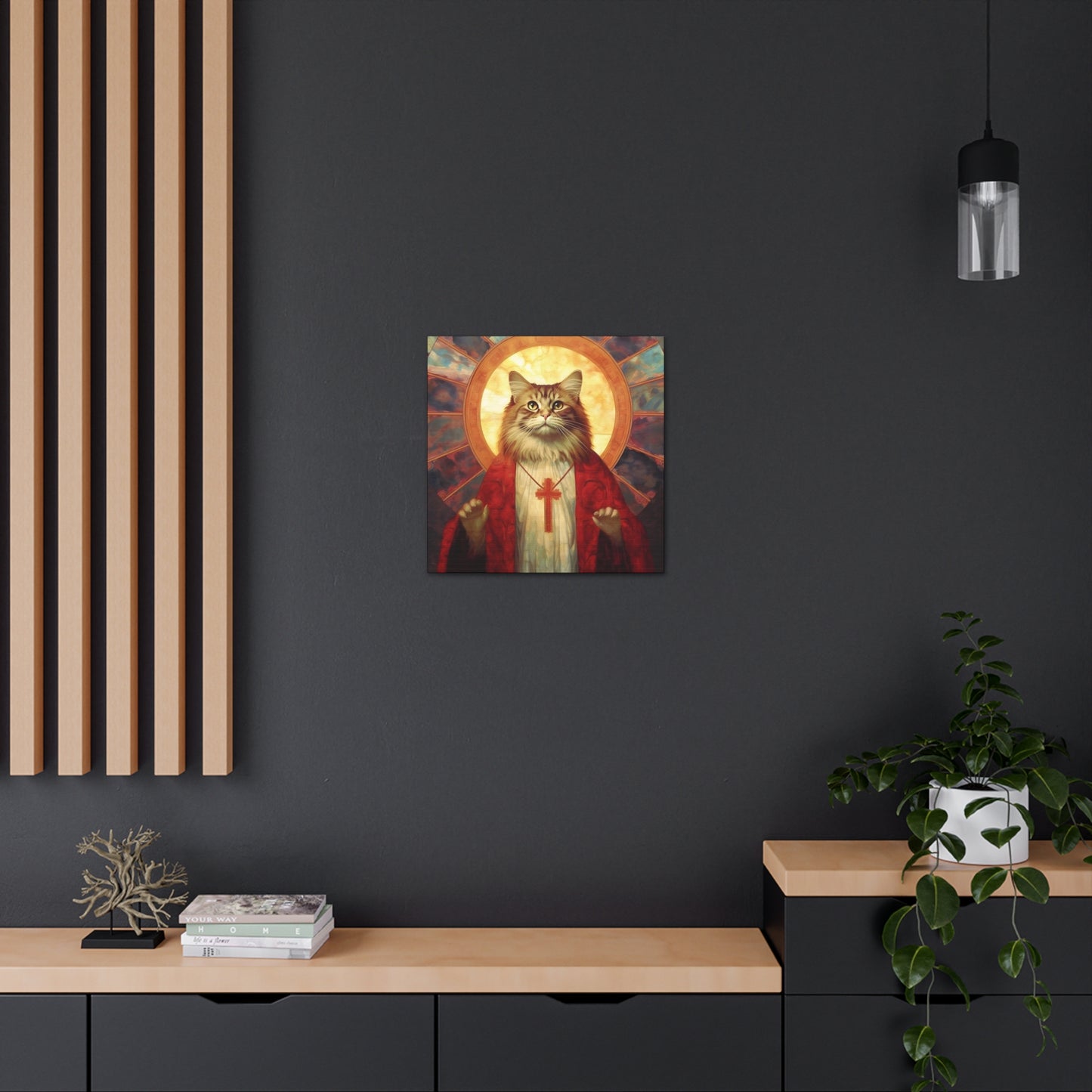 Jesus Cat Fine Art Print Canvas Wall Art