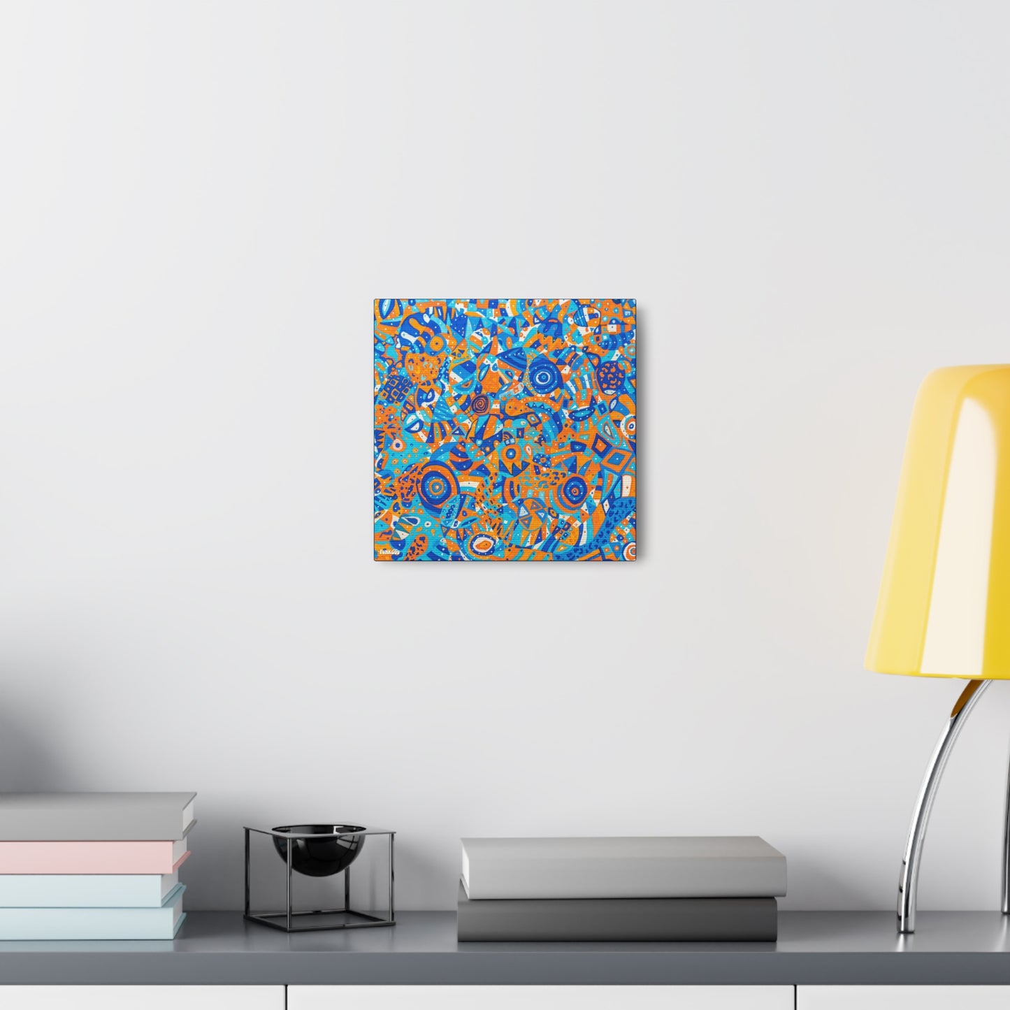 Orange and Blue "Milwaukee Soul" Canvas Wall Art