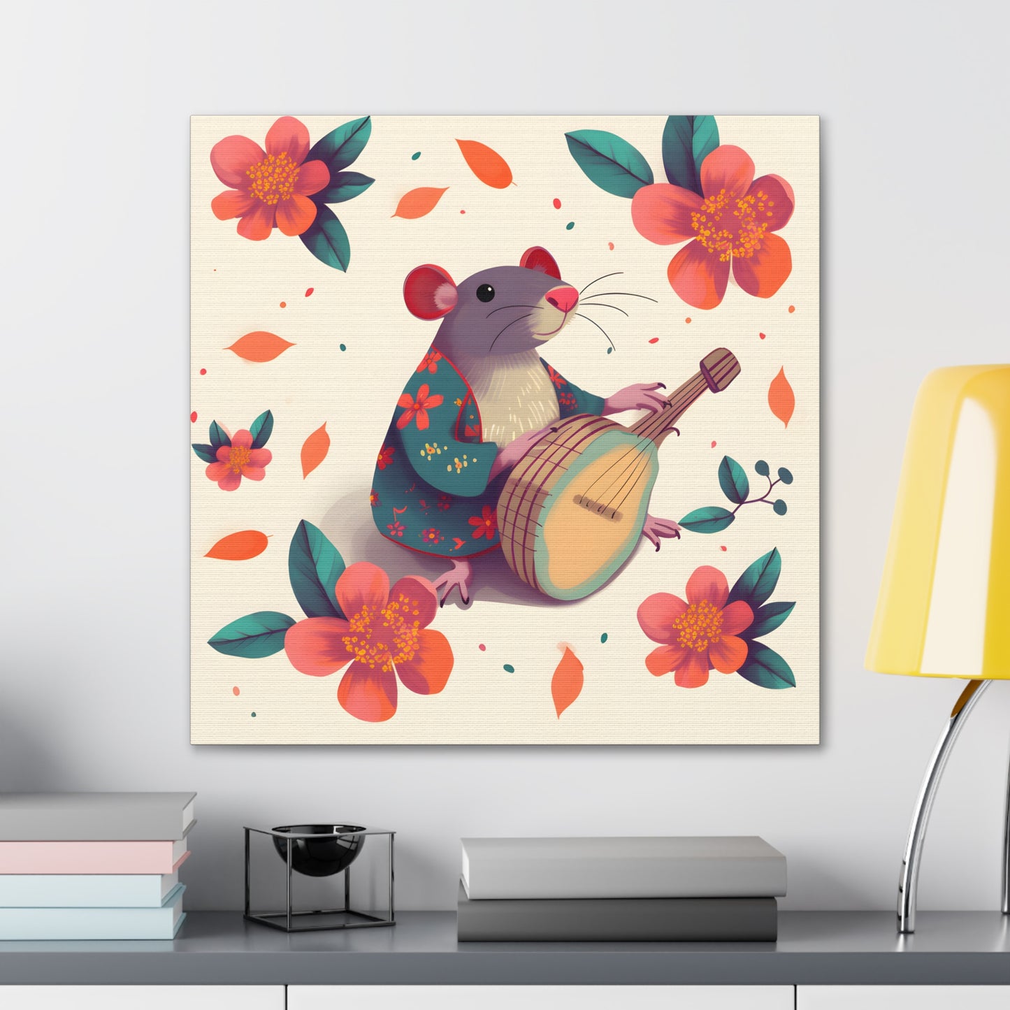 Bohemian Rat Fine Art Print Canvas Wall Art