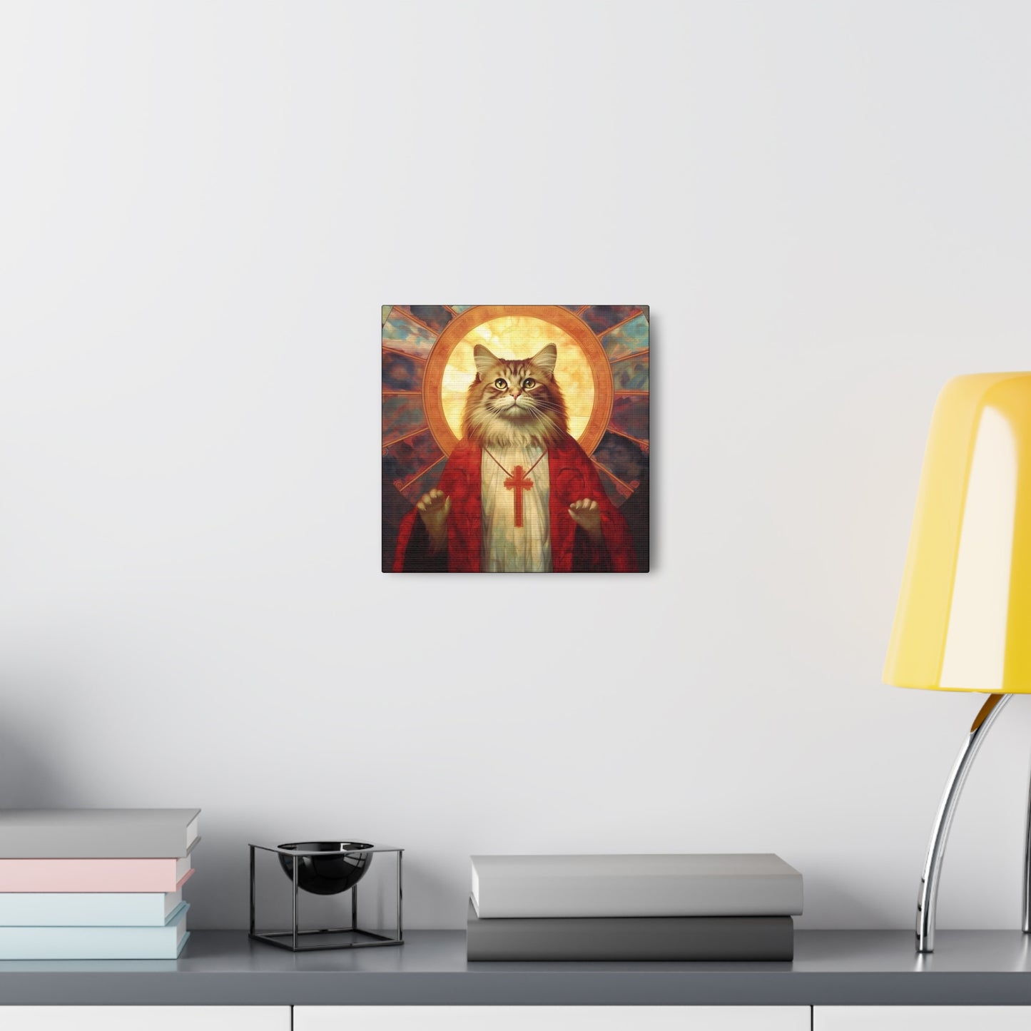 Jesus Cat Fine Art Print Canvas Wall Art