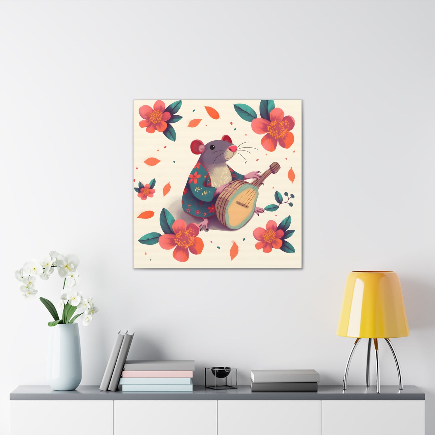 Bohemian Rat Fine Art Print Canvas Wall Art