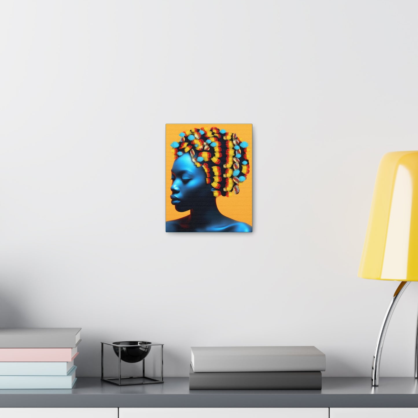 Peacock Beads African Goddess Fine Art Print Canvas Wall Art