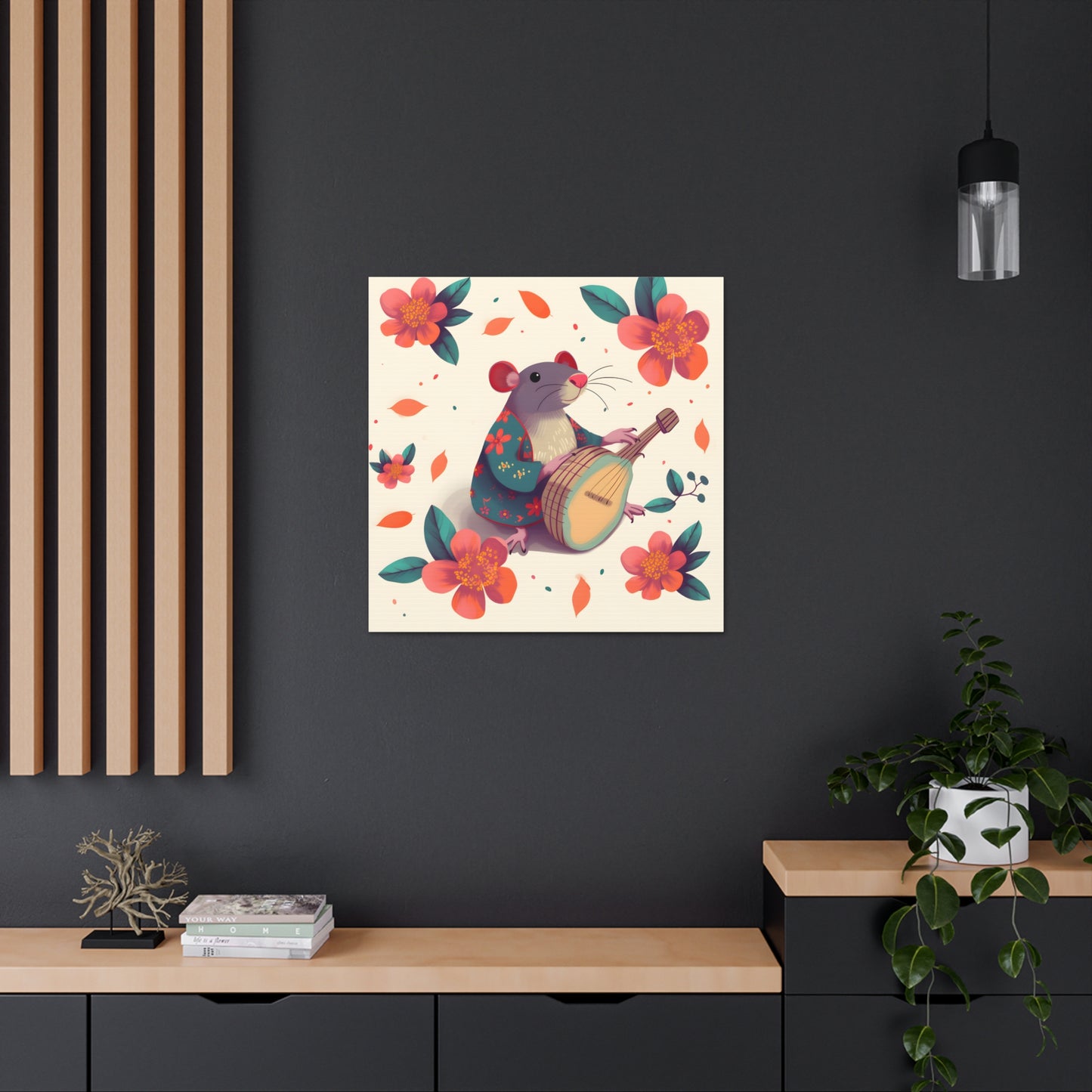Bohemian Rat Fine Art Print Canvas Wall Art
