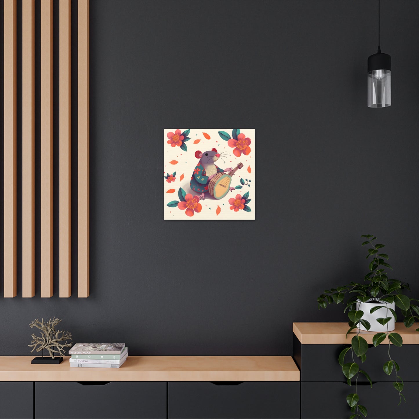 Bohemian Rat Fine Art Print Canvas Wall Art
