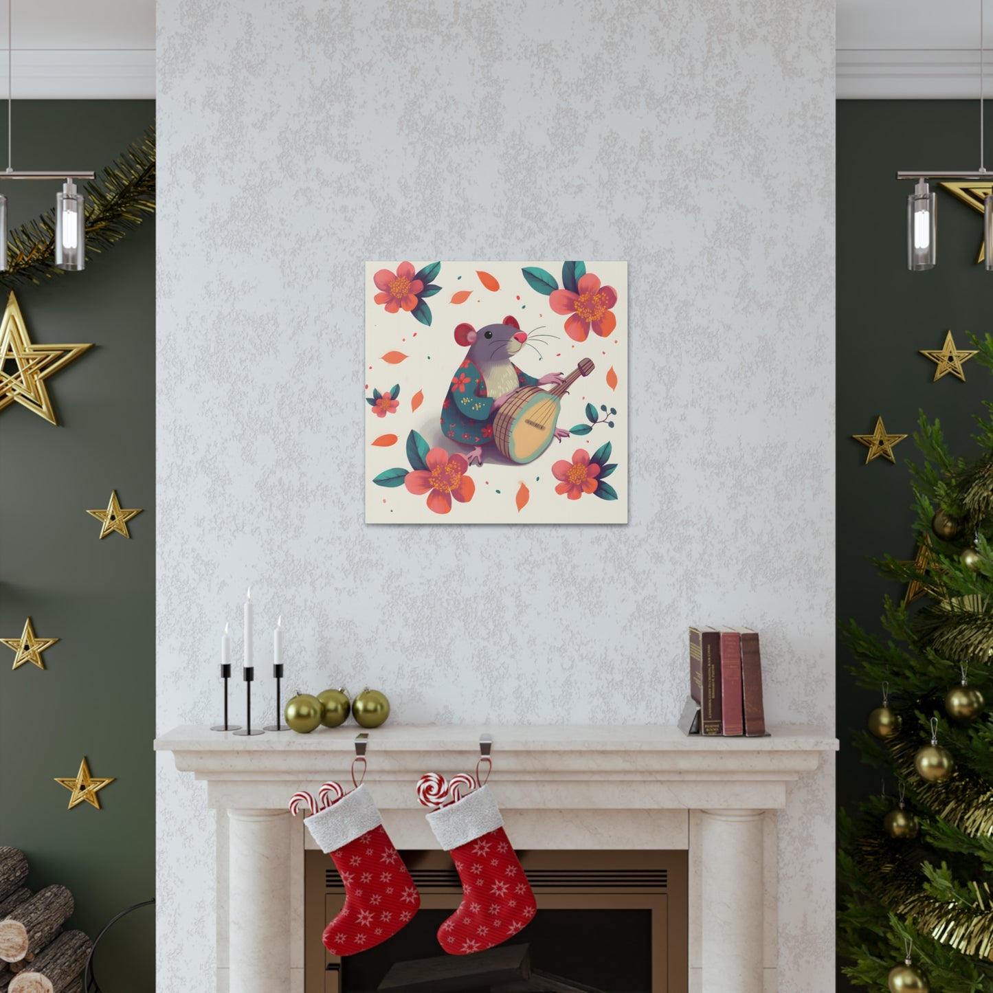 Bohemian Rat Fine Art Print Canvas Wall Art