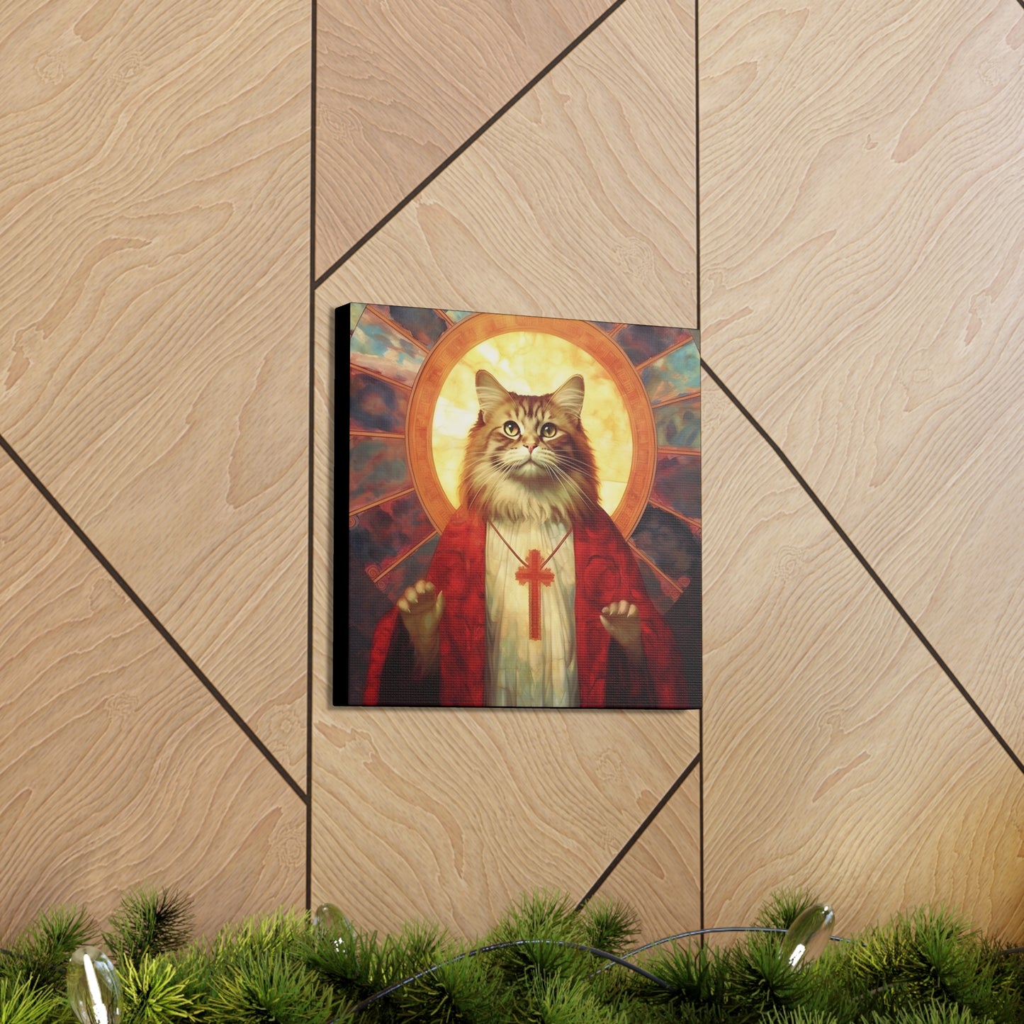 Jesus Cat Fine Art Print Canvas Wall Art