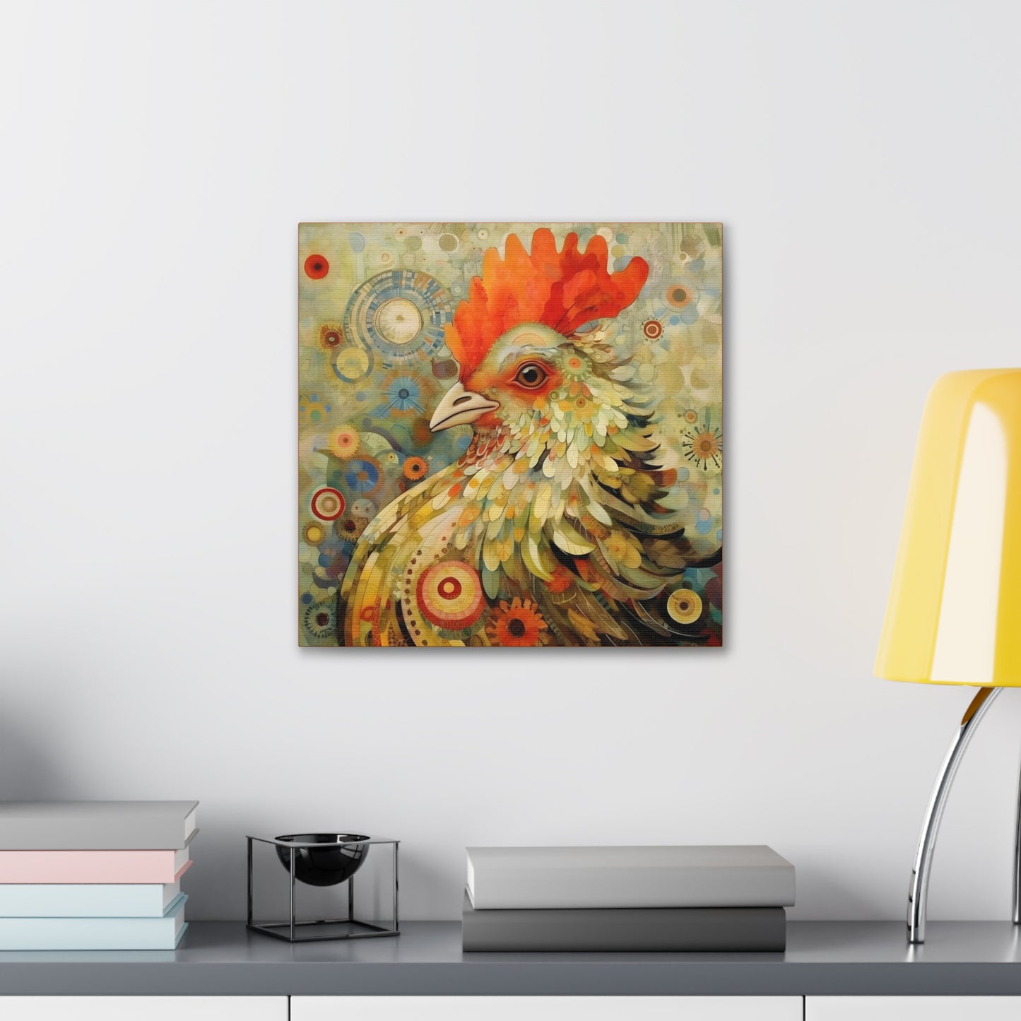 Rooster Guardian Fine Art Print Canvas Wall Art