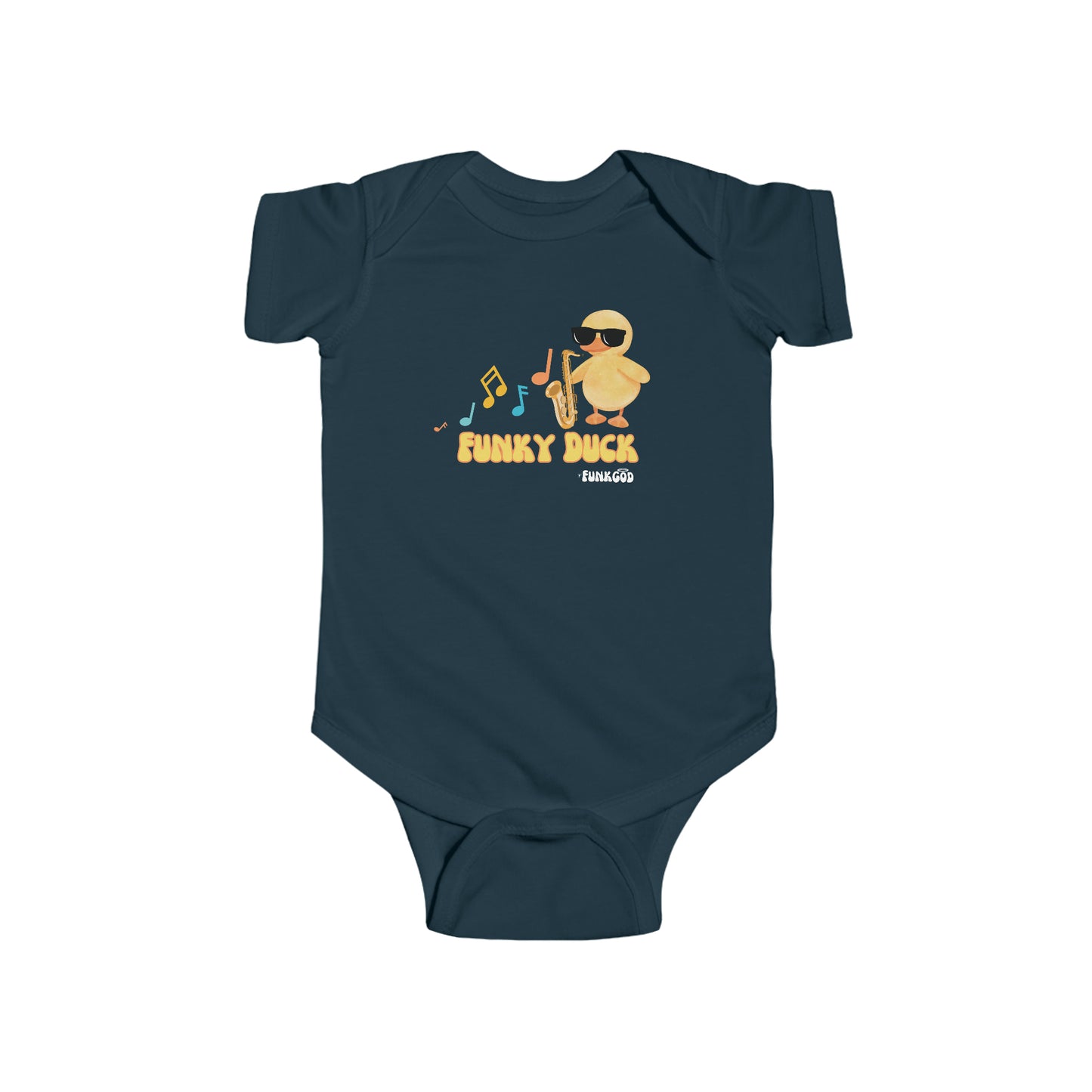 Funky Duck Cute Infant Fine Jersey Bodysuit