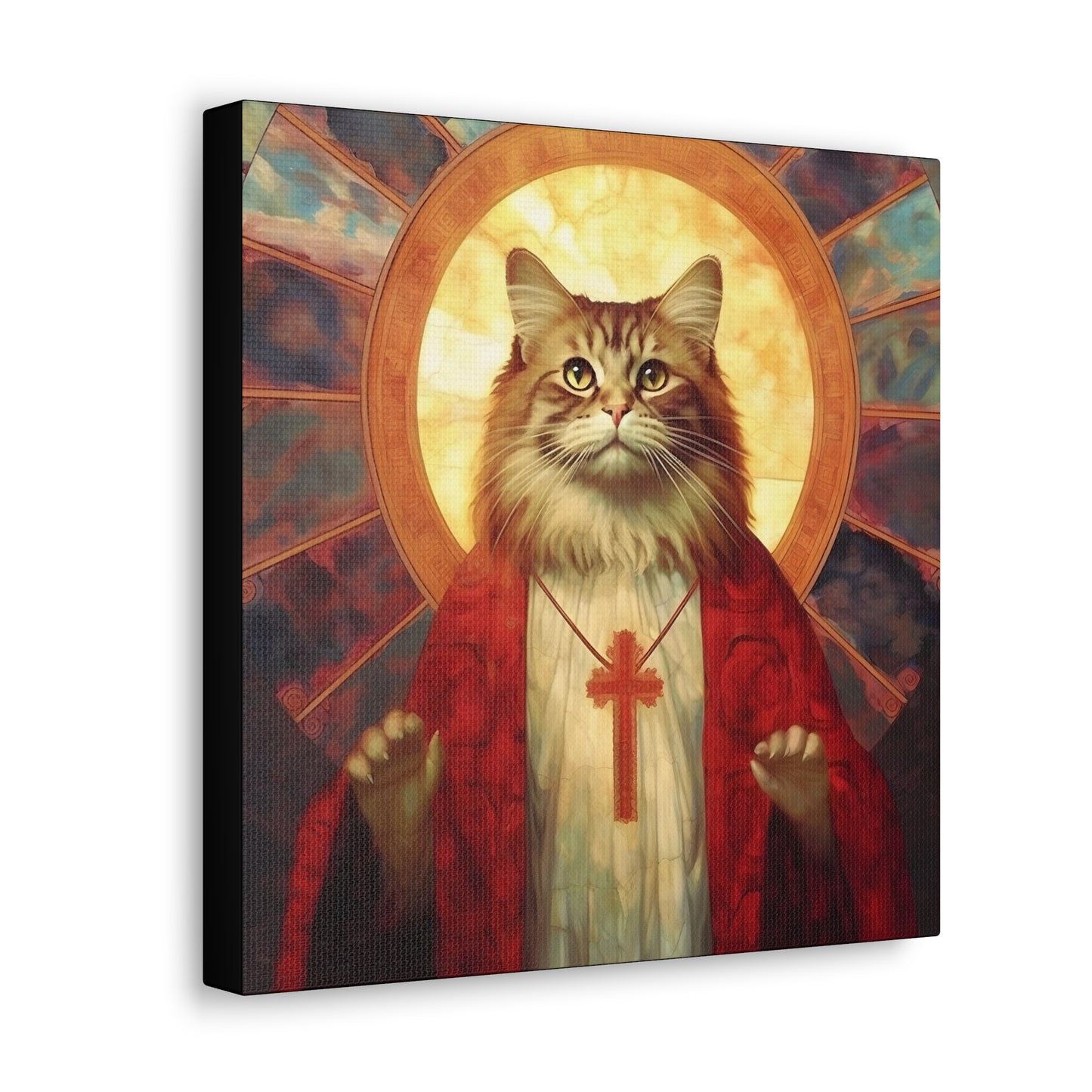 Jesus Cat Fine Art Print Canvas Wall Art