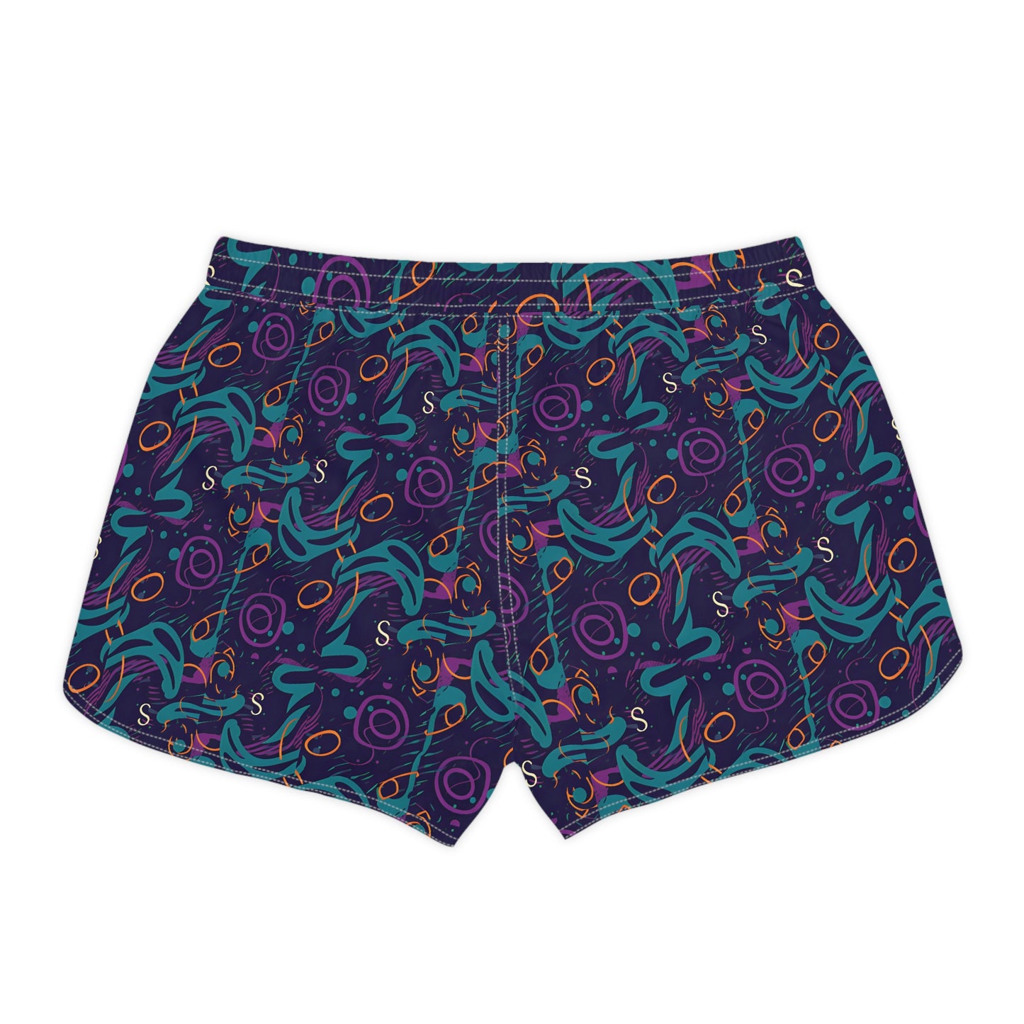 Under the Sea Blue, Purple, Orange Women's Casual Shorts
