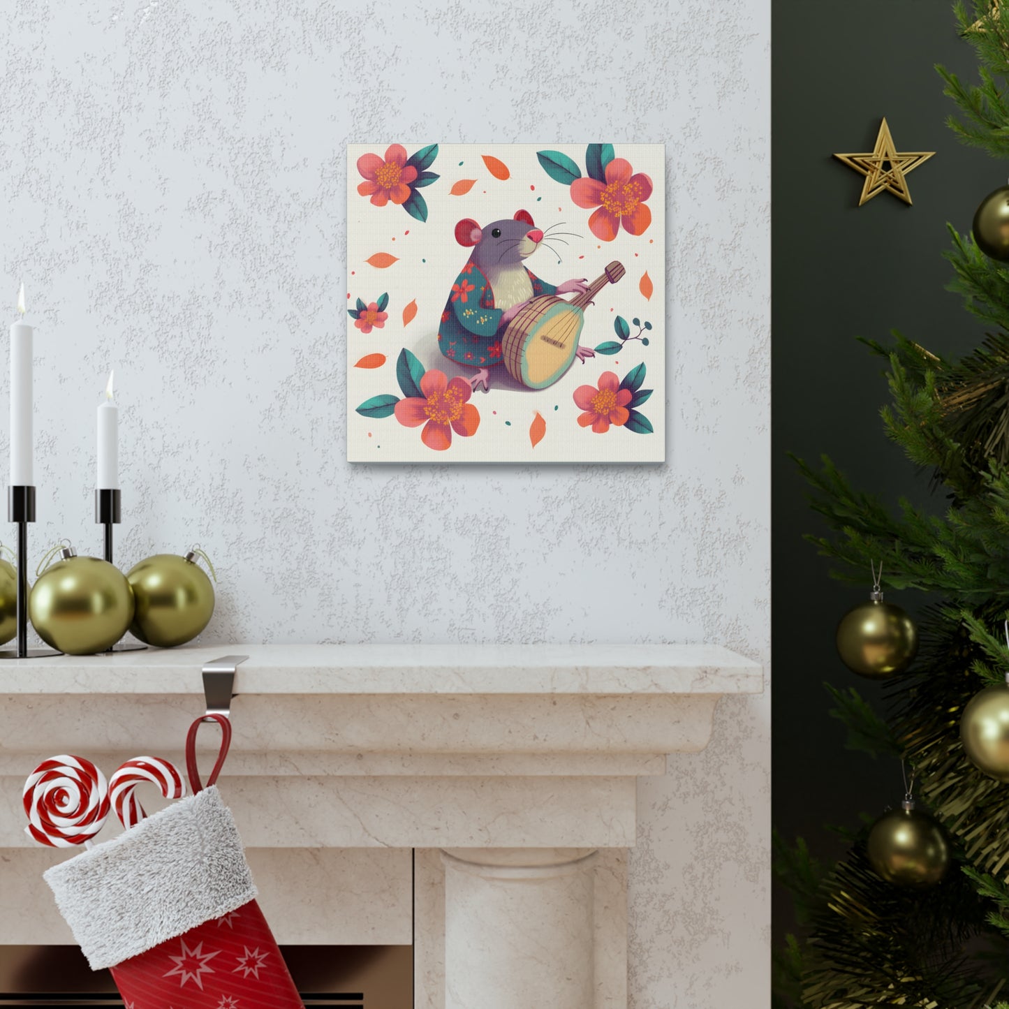Bohemian Rat Fine Art Print Canvas Wall Art