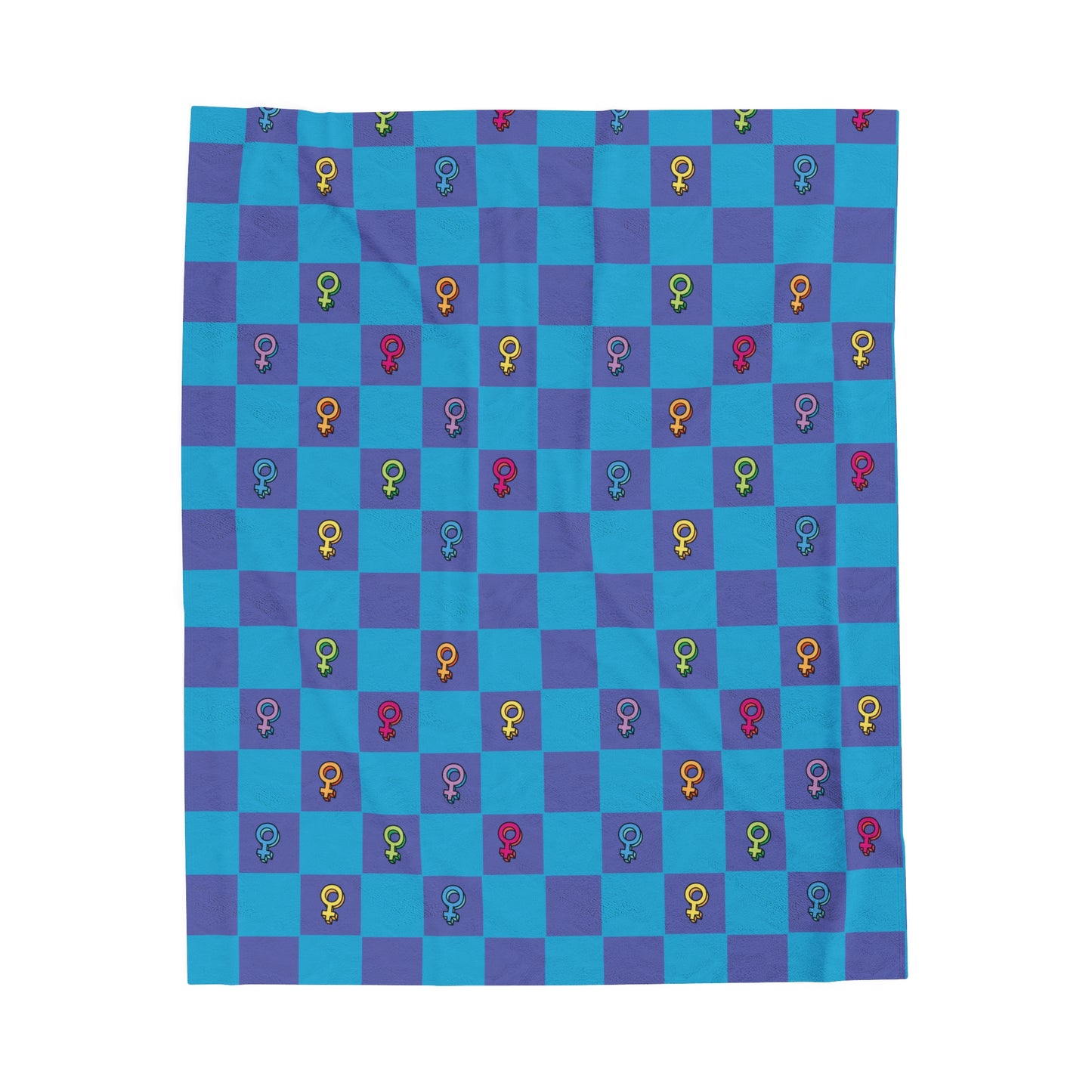 Funky Human Female Women's Pop Art Venus Symbol Velveteen Plush Blanket