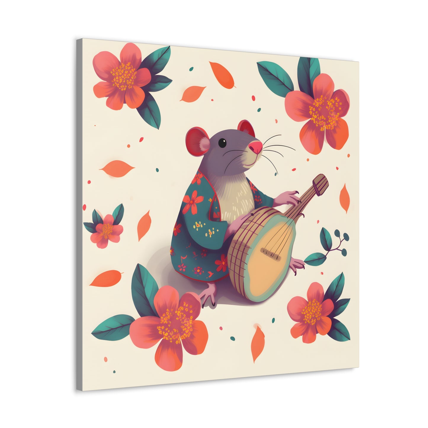 Bohemian Rat Fine Art Print Canvas Wall Art