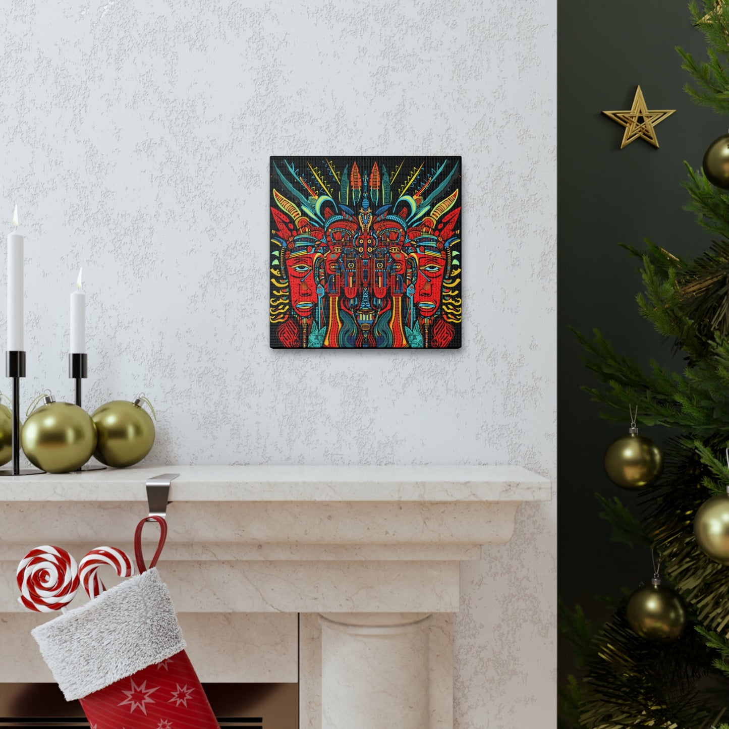 Trippy Devil Fine Art Print Canvas Wall Art