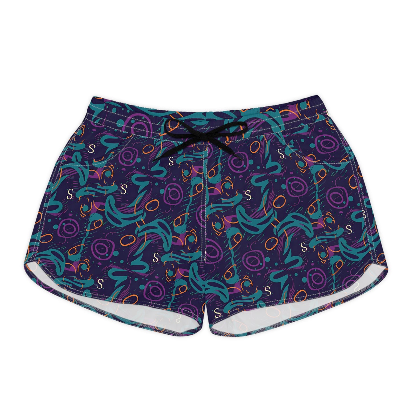 Under the Sea Blue, Purple, Orange Women's Casual Shorts