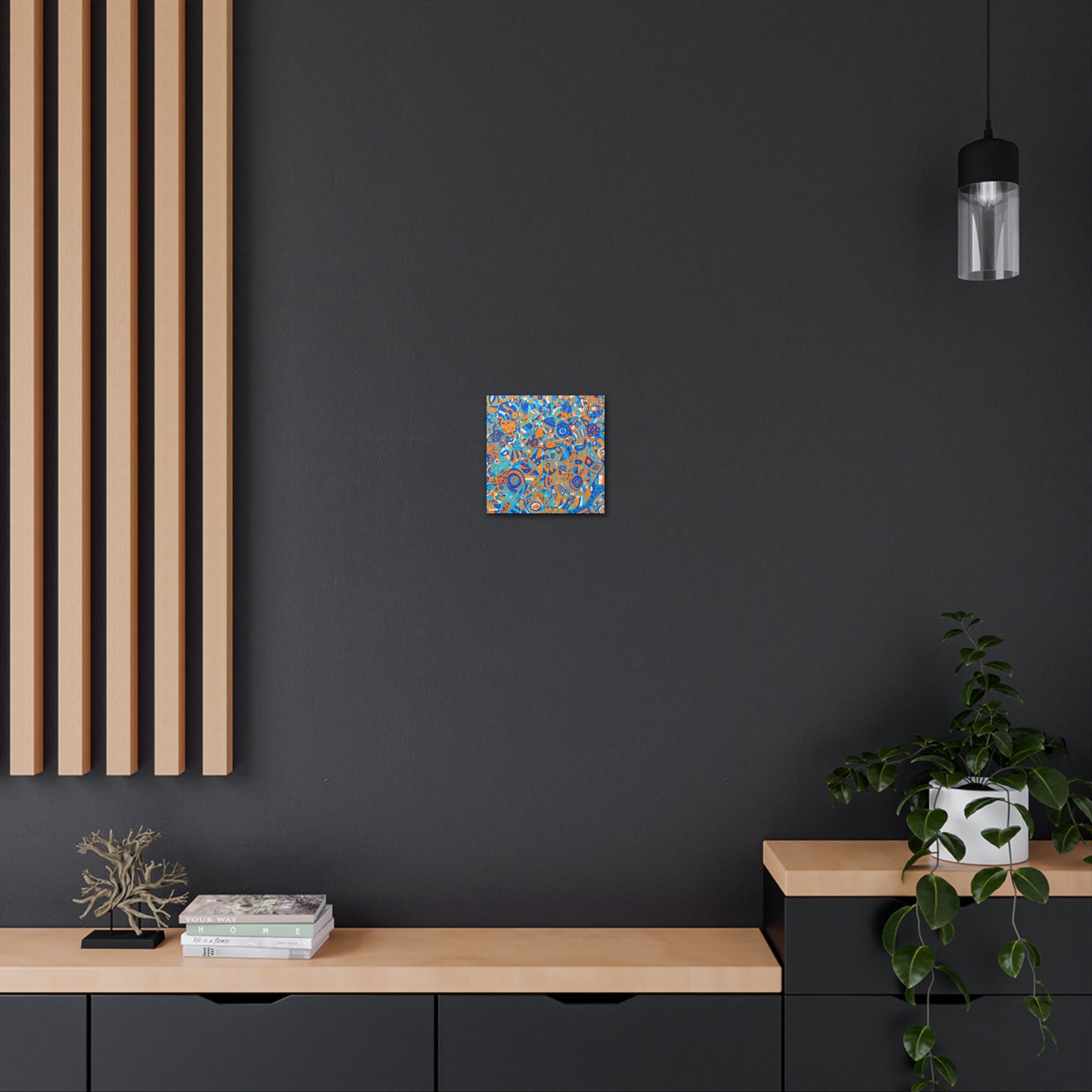 Orange and Blue "Milwaukee Soul" Canvas Wall Art