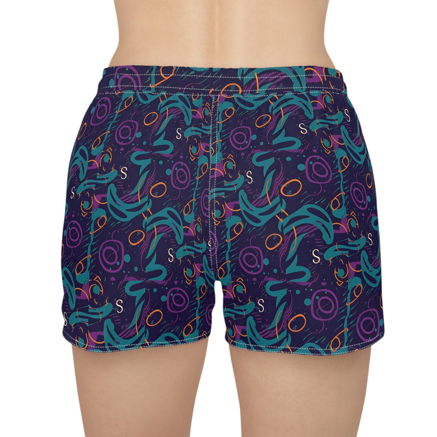 Under the Sea Blue, Purple, Orange Women's Casual Shorts