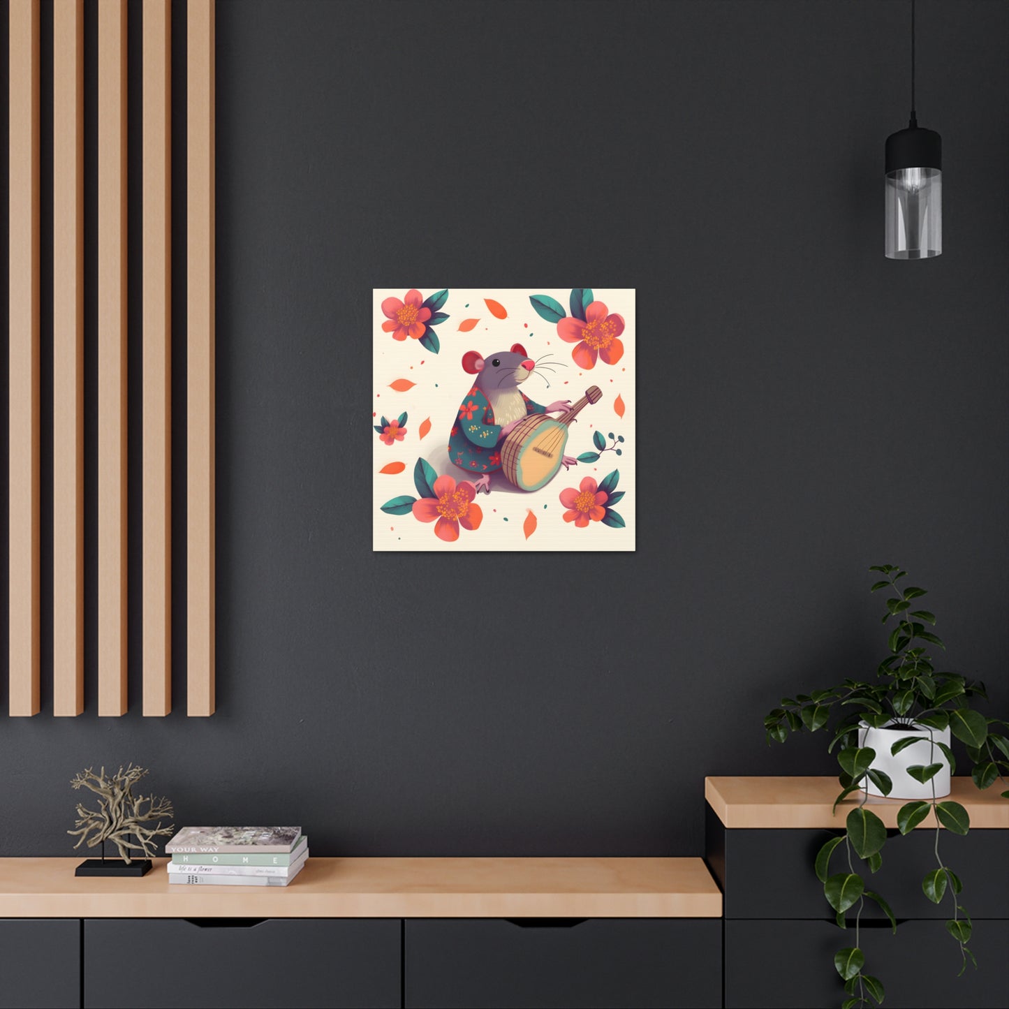 Bohemian Rat Fine Art Print Canvas Wall Art