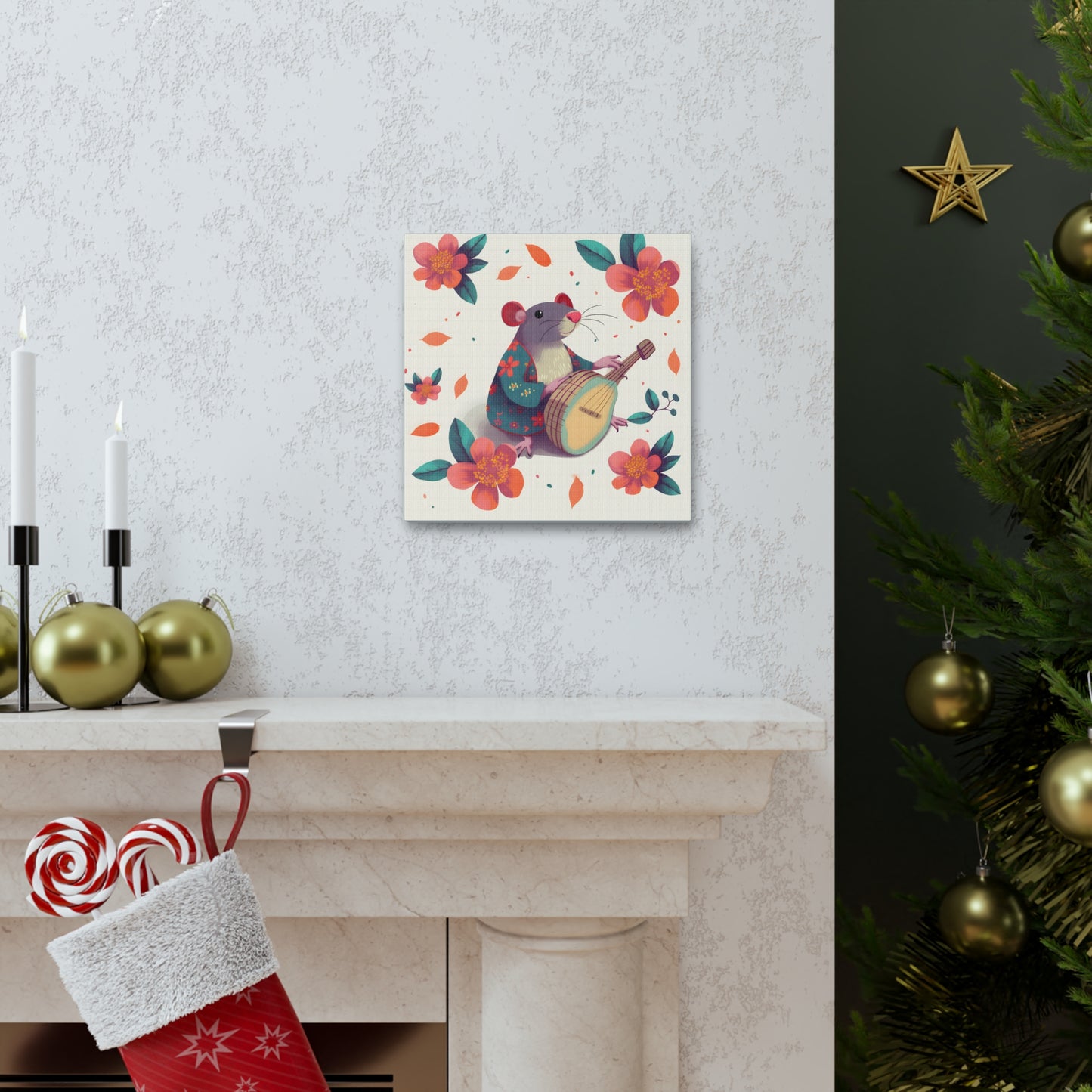 Bohemian Rat Fine Art Print Canvas Wall Art