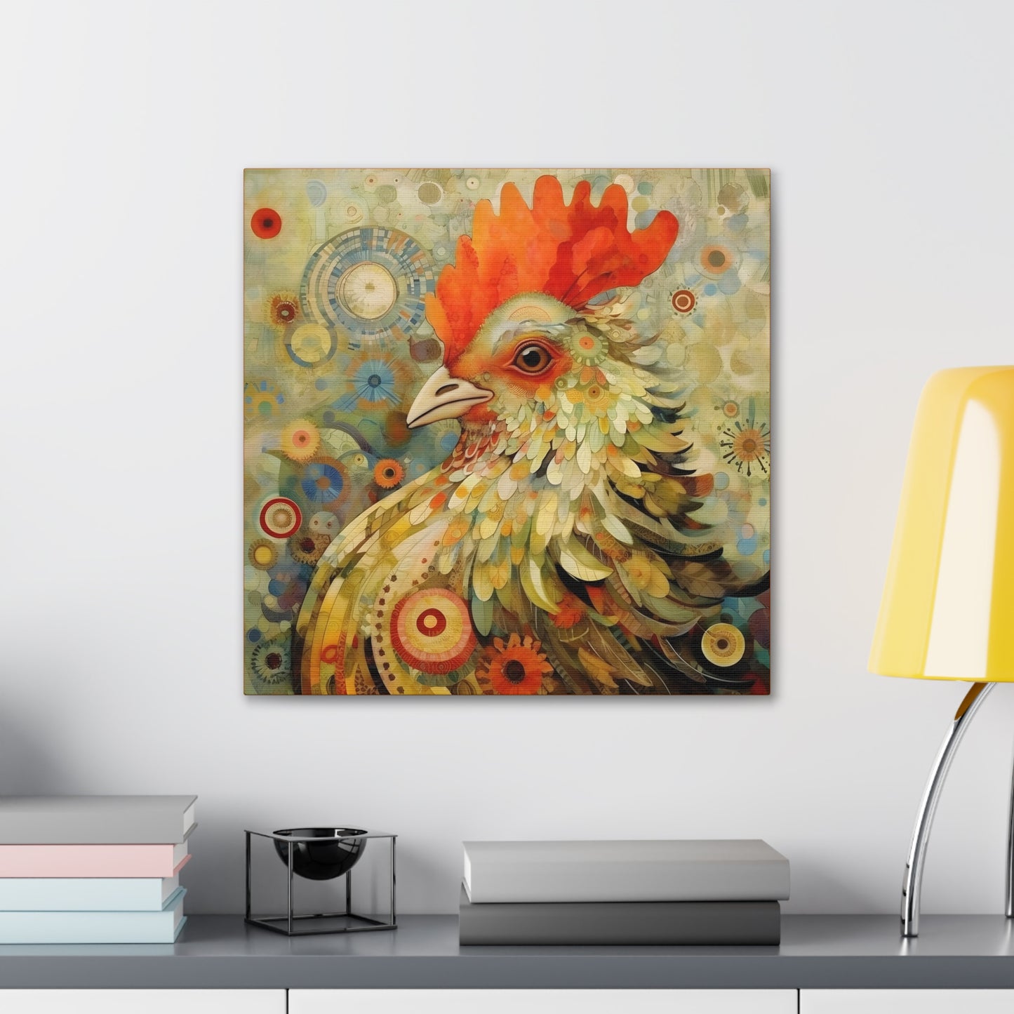 Rooster Guardian Fine Art Print Canvas Wall Art