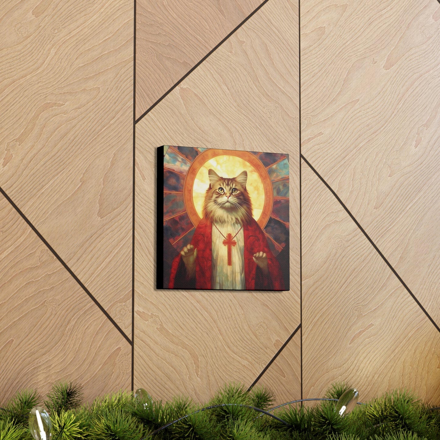 Jesus Cat Fine Art Print Canvas Wall Art