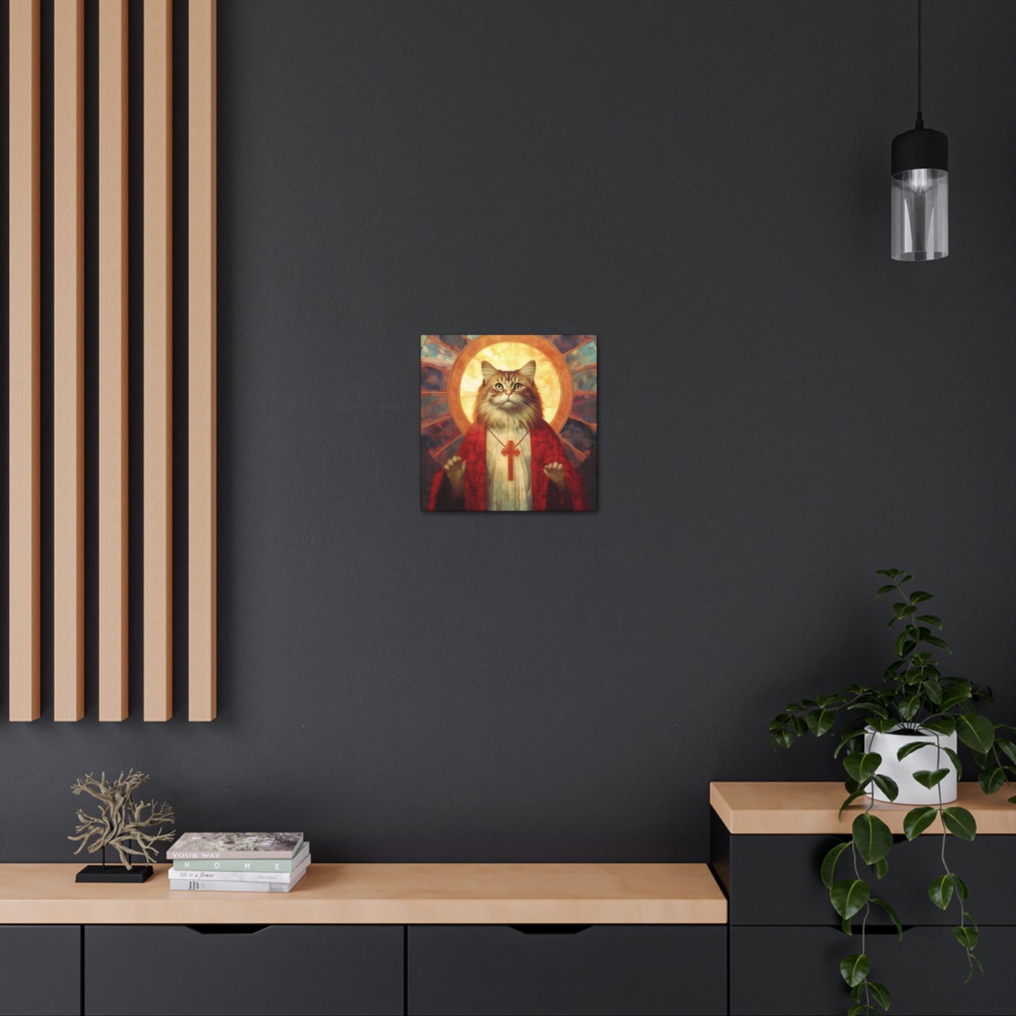 Jesus Cat Fine Art Print Canvas Wall Art