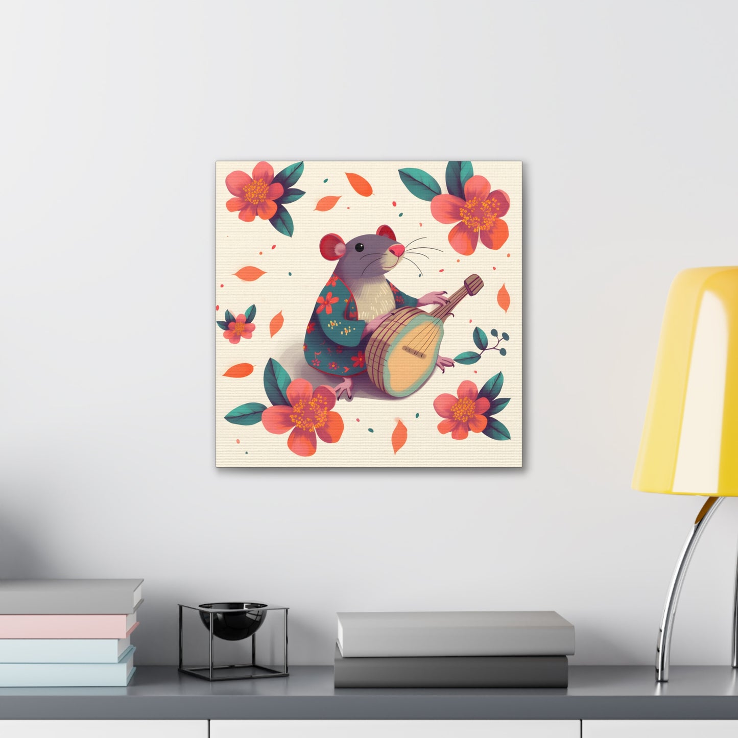 Bohemian Rat Fine Art Print Canvas Wall Art