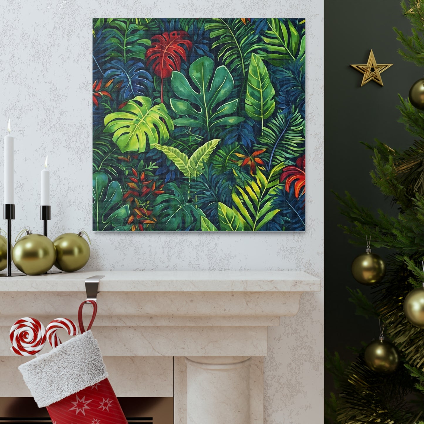 Tropical Leaves Jungle Foliage Fine Art Print Canvas Wall Art